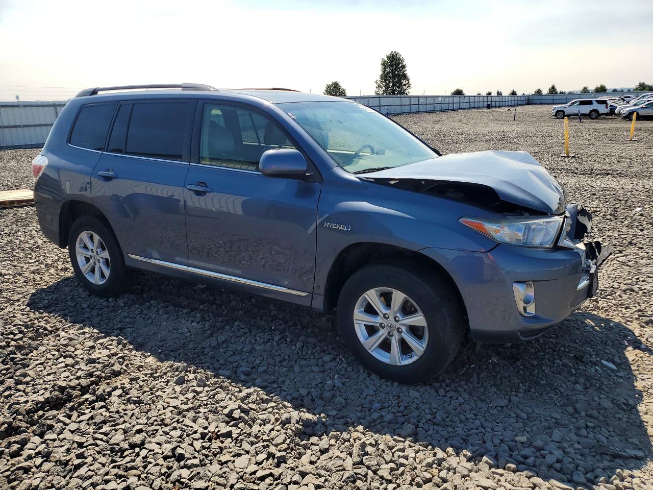 2013 Toyota Highlander Hybrid Синий vin: JTEBC3EH9D2014386
