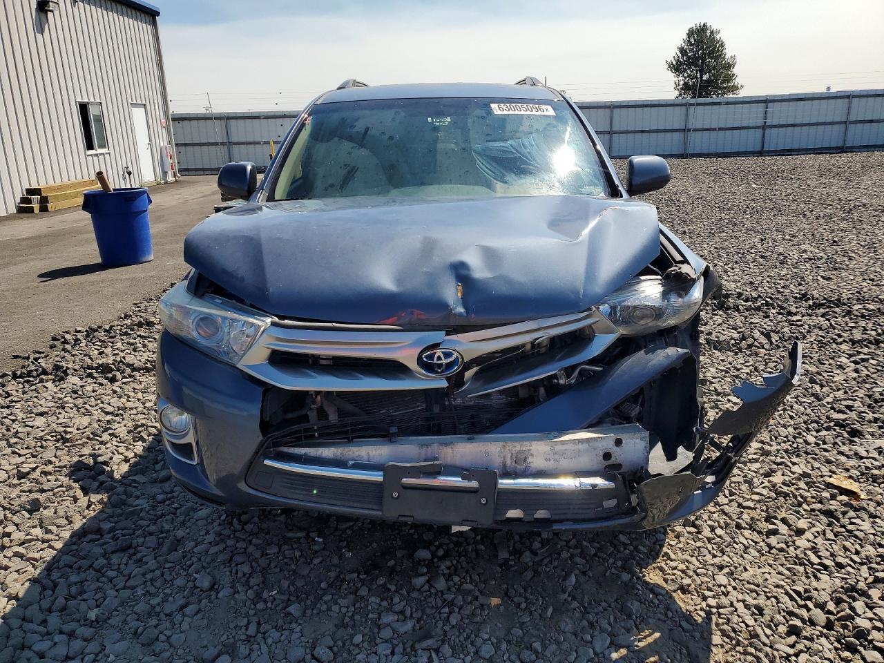 2013 Toyota Highlander Hybrid Синий vin: JTEBC3EH9D2014386