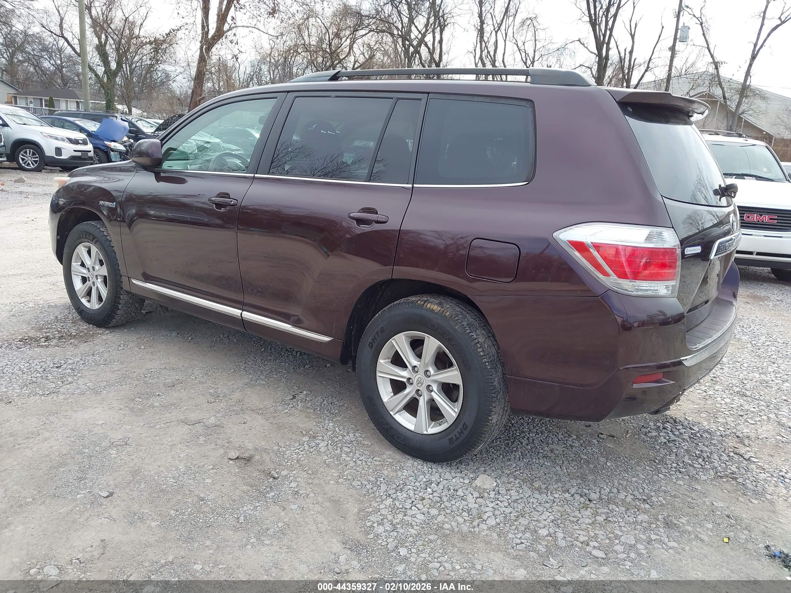 2011 Toyota Highlander Hybrid Base V6 Purple vin: JTEBC3EHXB2000364