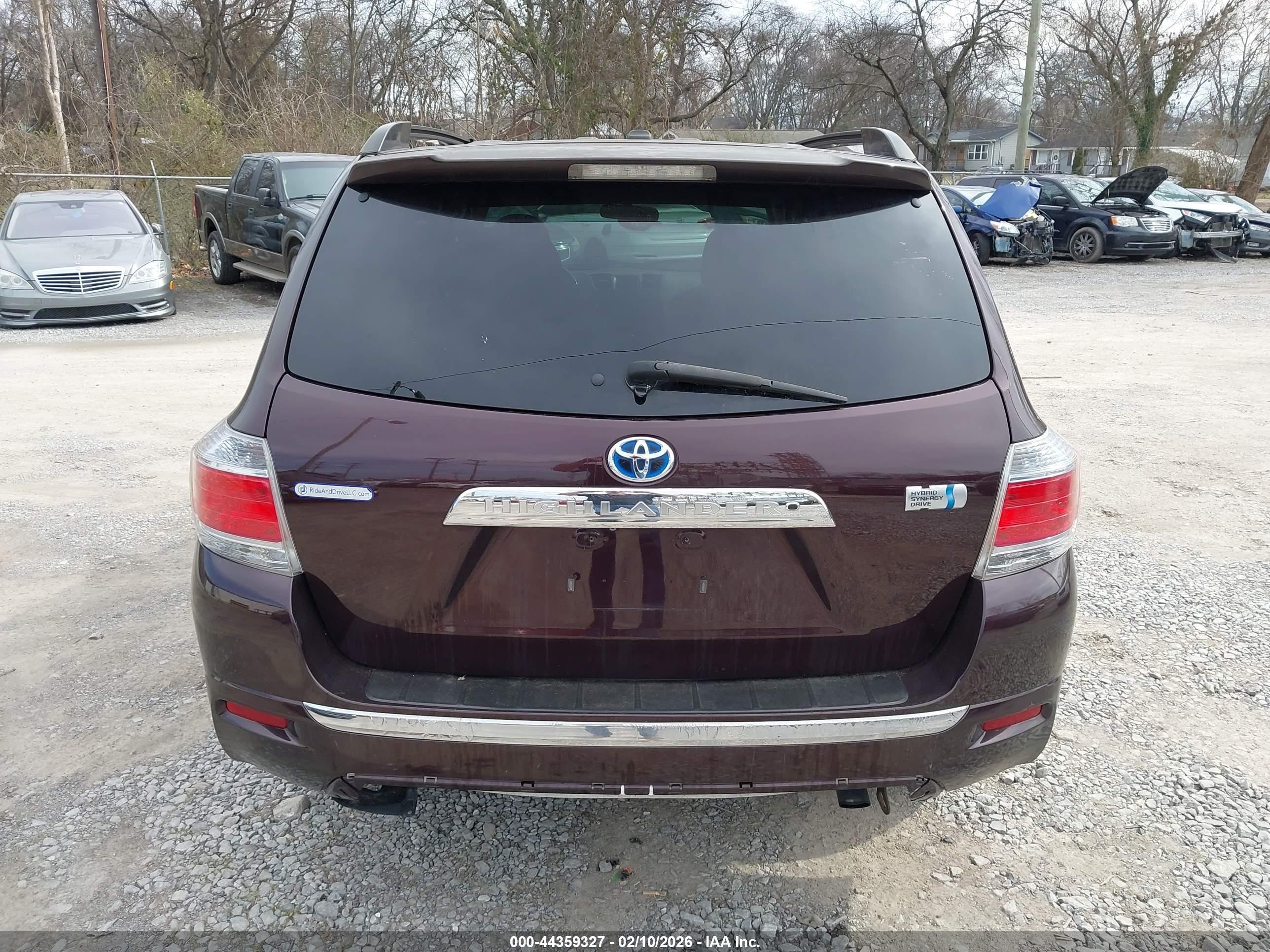 2011 Toyota Highlander Hybrid Base V6 Purple vin: JTEBC3EHXB2000364
