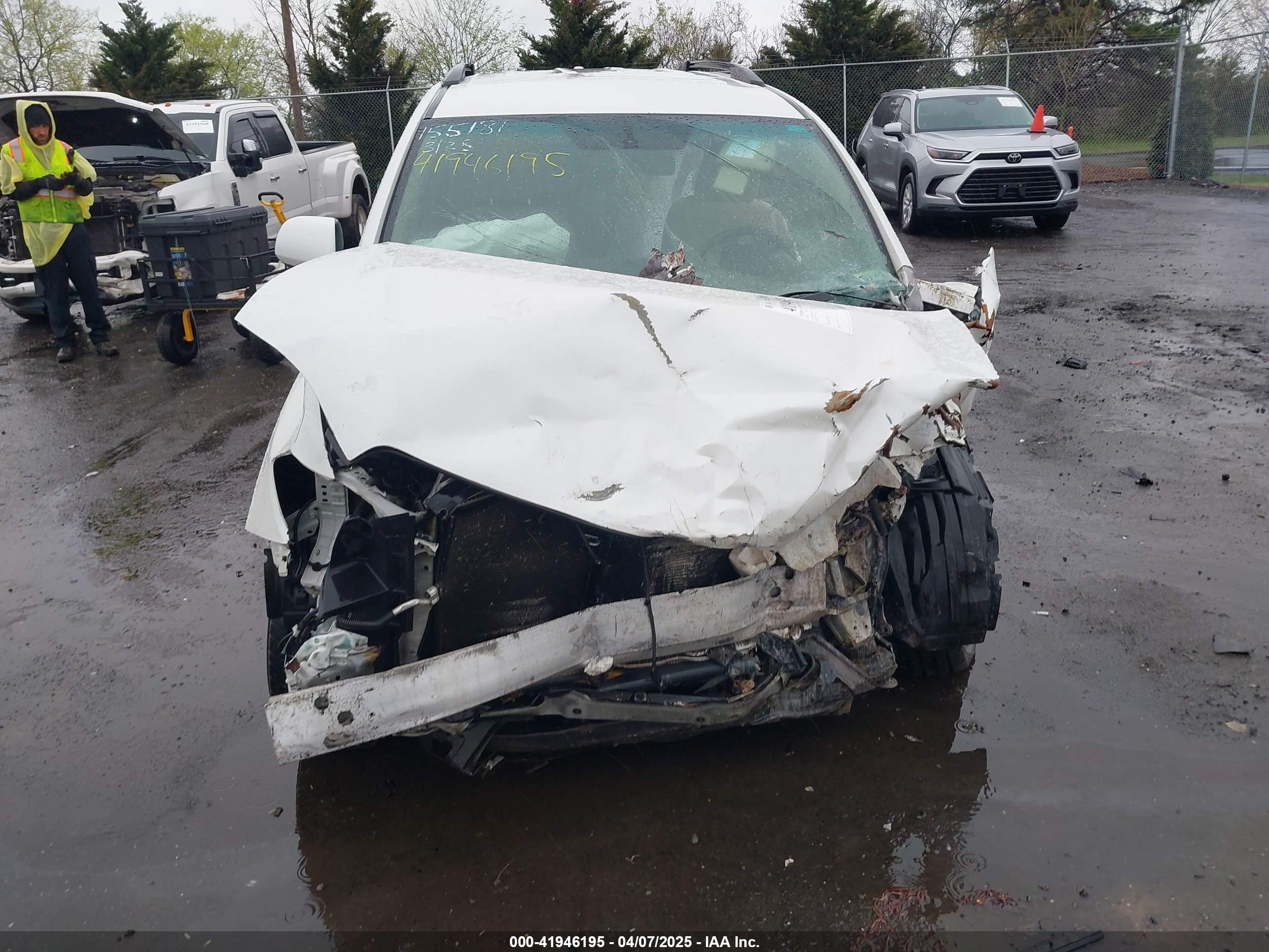 2010 Toyota Highlander Base V6 White vin: JTEBK3EH2A2154469