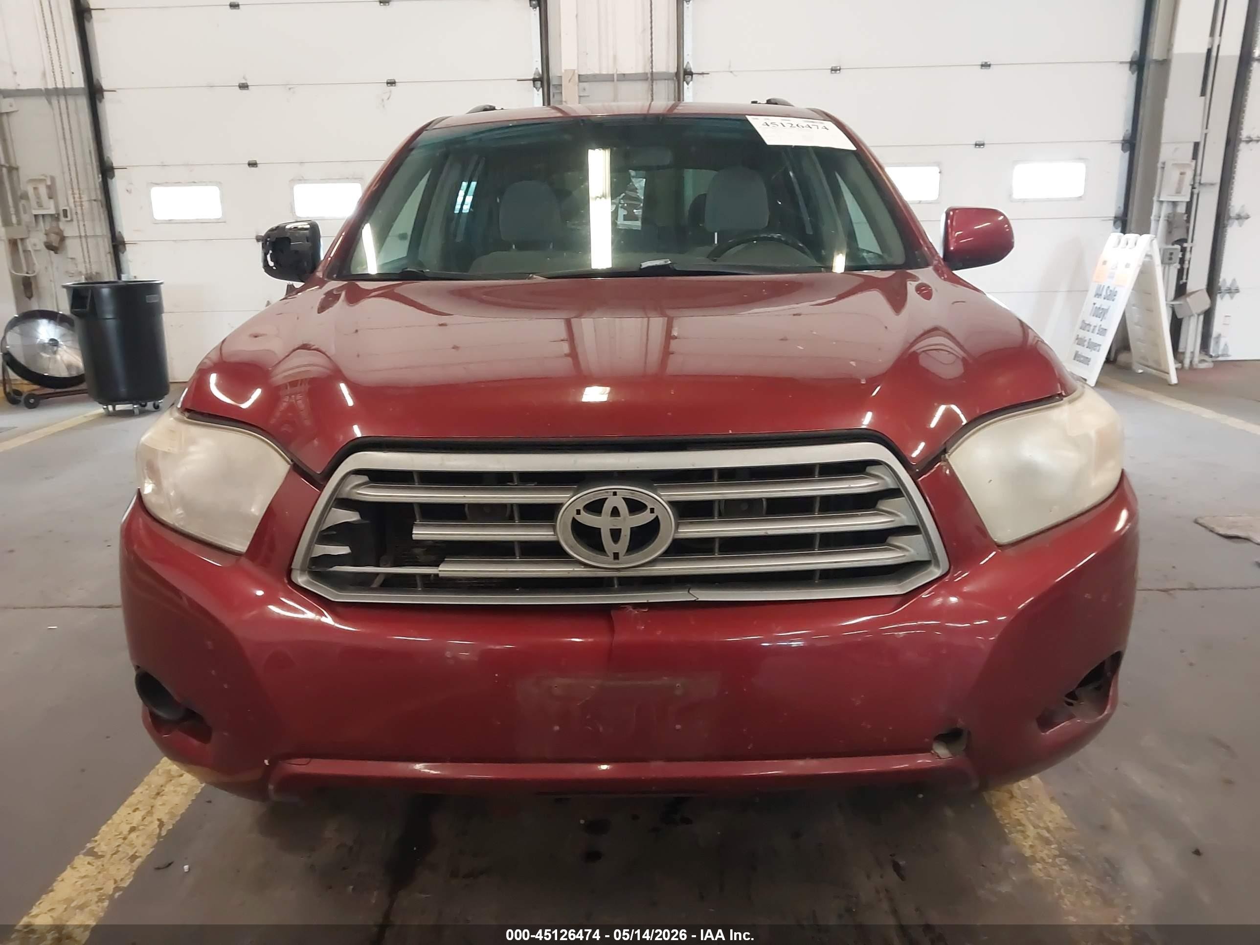 2010 Toyota Highlander Base V6 Red vin: JTEBK3EH4A2153582
