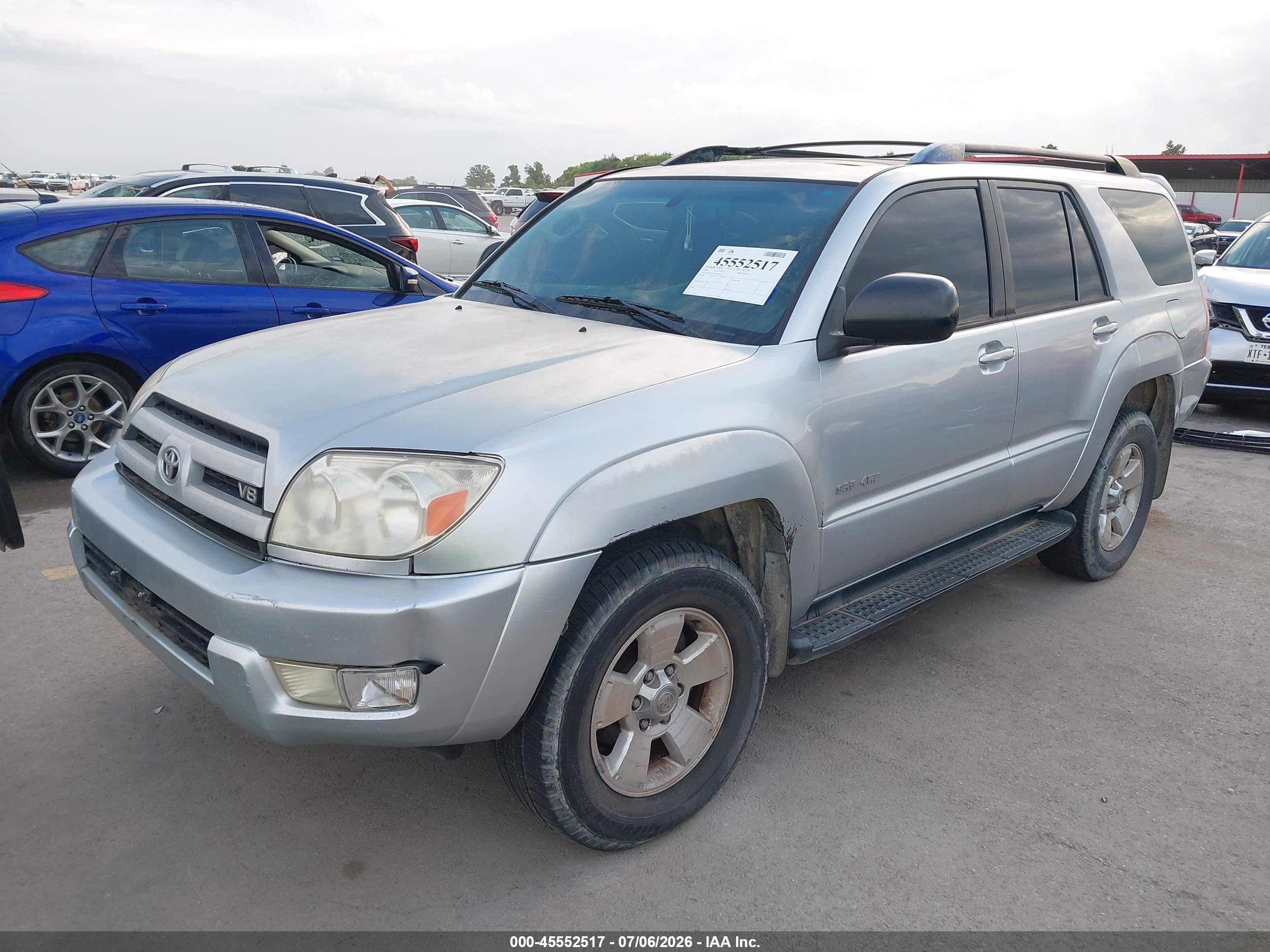 2003 Toyota 4runner Sr5 V8 Silver vin: JTEBT14R038005442