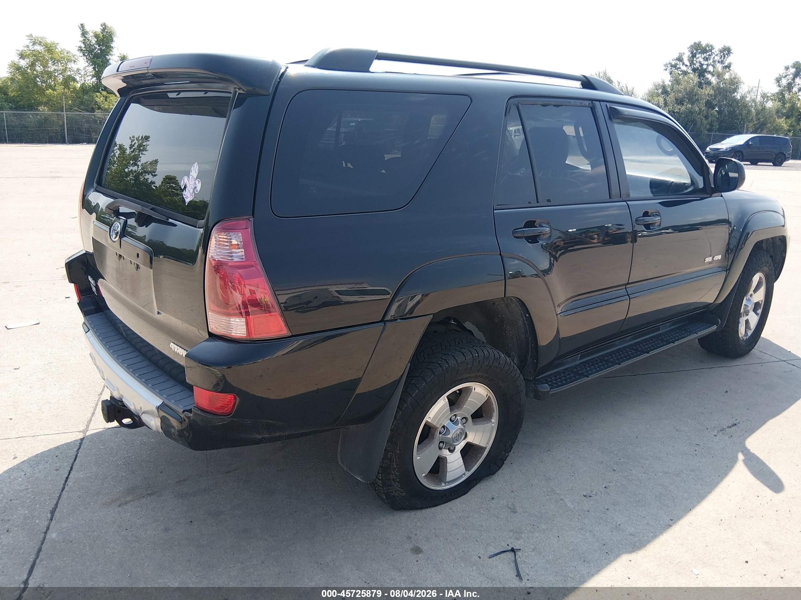2004 Toyota 4runner Sr5 V8 Black vin: JTEBT14R048014367