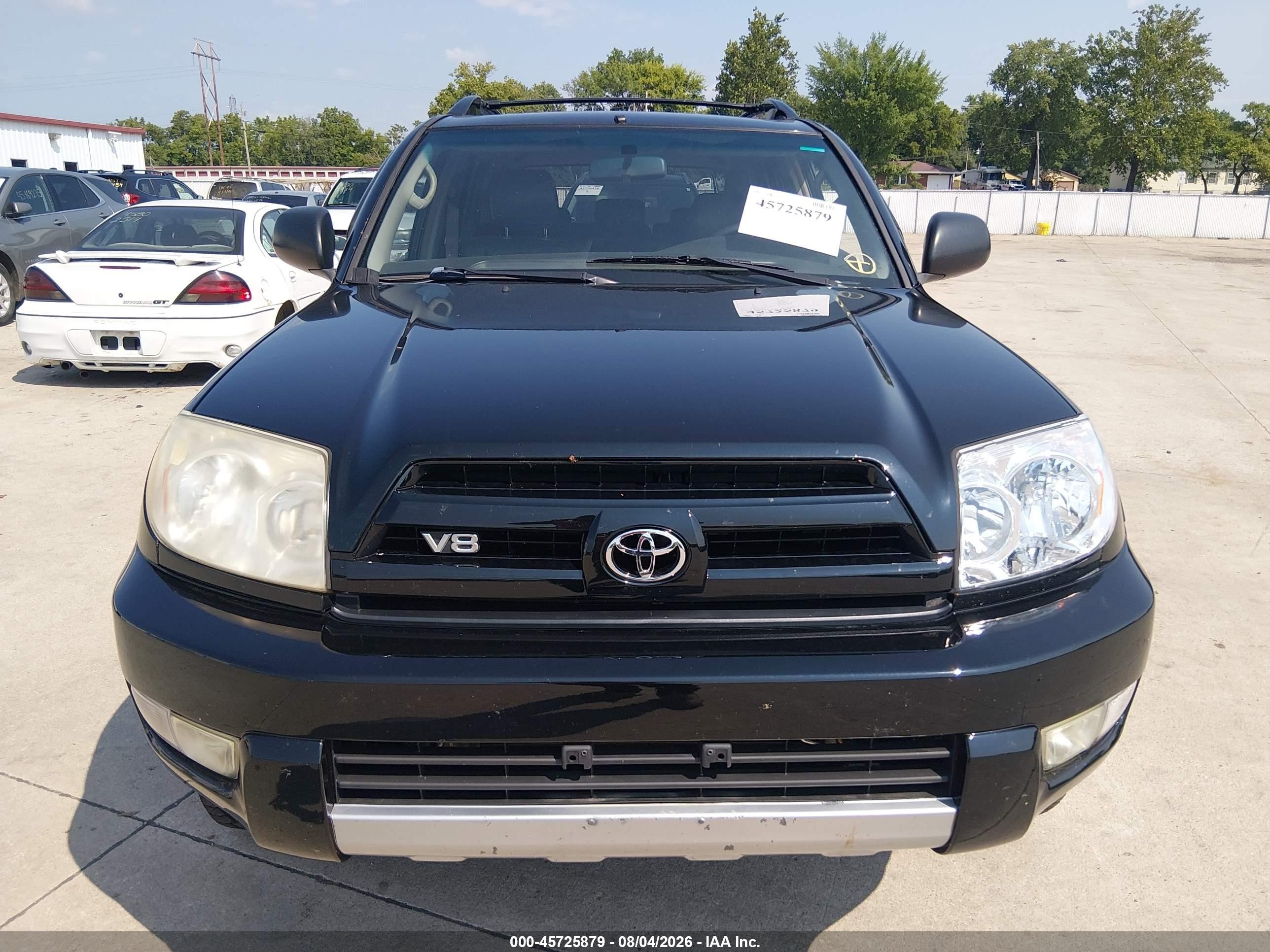 2004 Toyota 4runner Sr5 V8 Black vin: JTEBT14R048014367