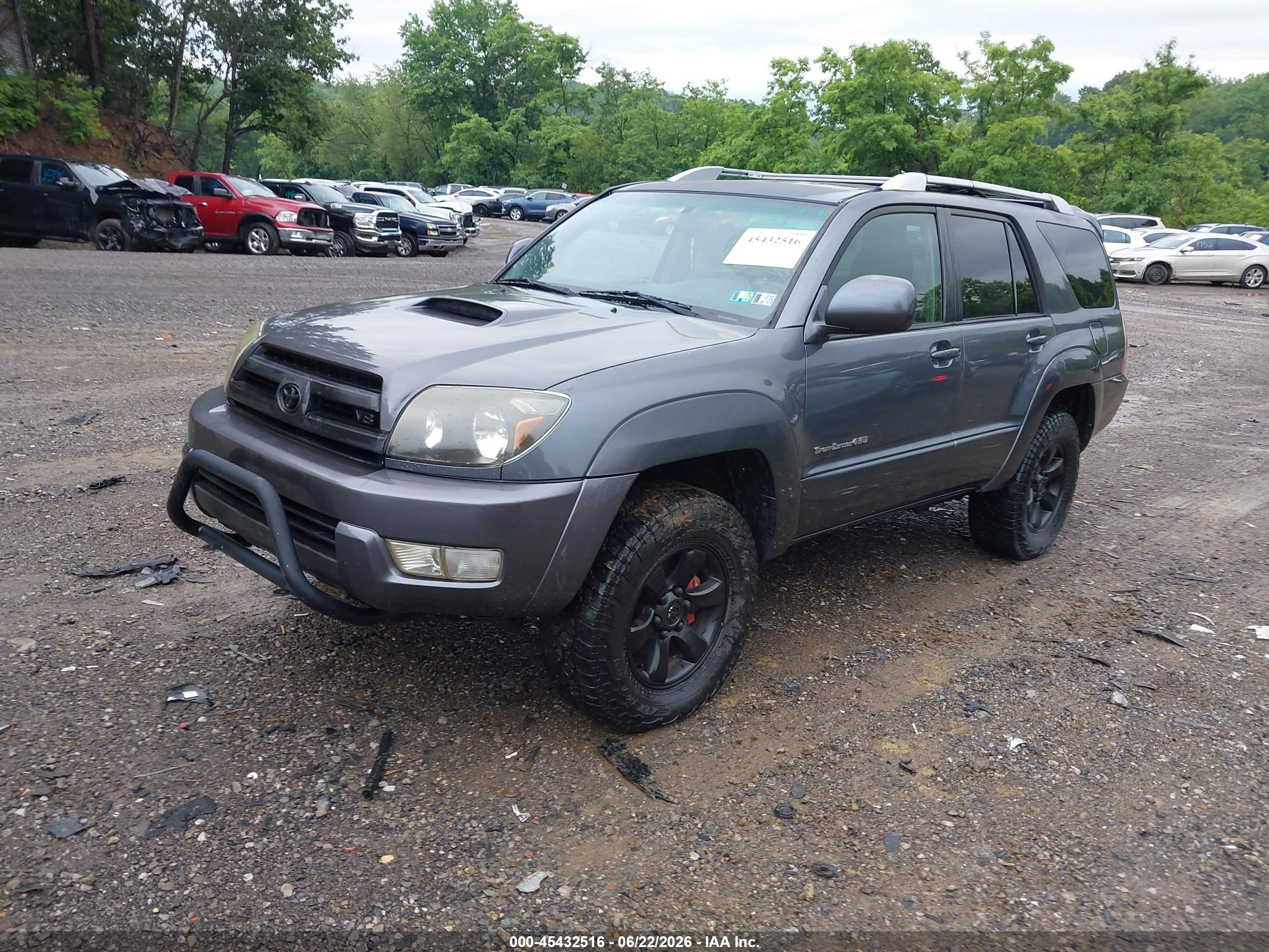 2005 Toyota 4runner Sr5 Sport V8 Gray vin: JTEBT14R050047093