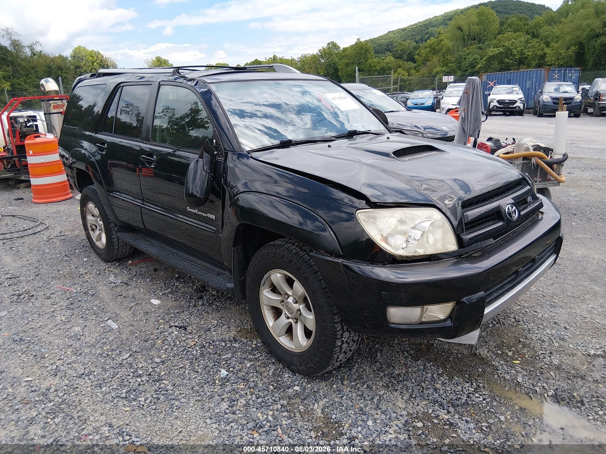 2005 Toyota 4runner Sr5 Sport V8 Black vin: JTEBT14R050052214