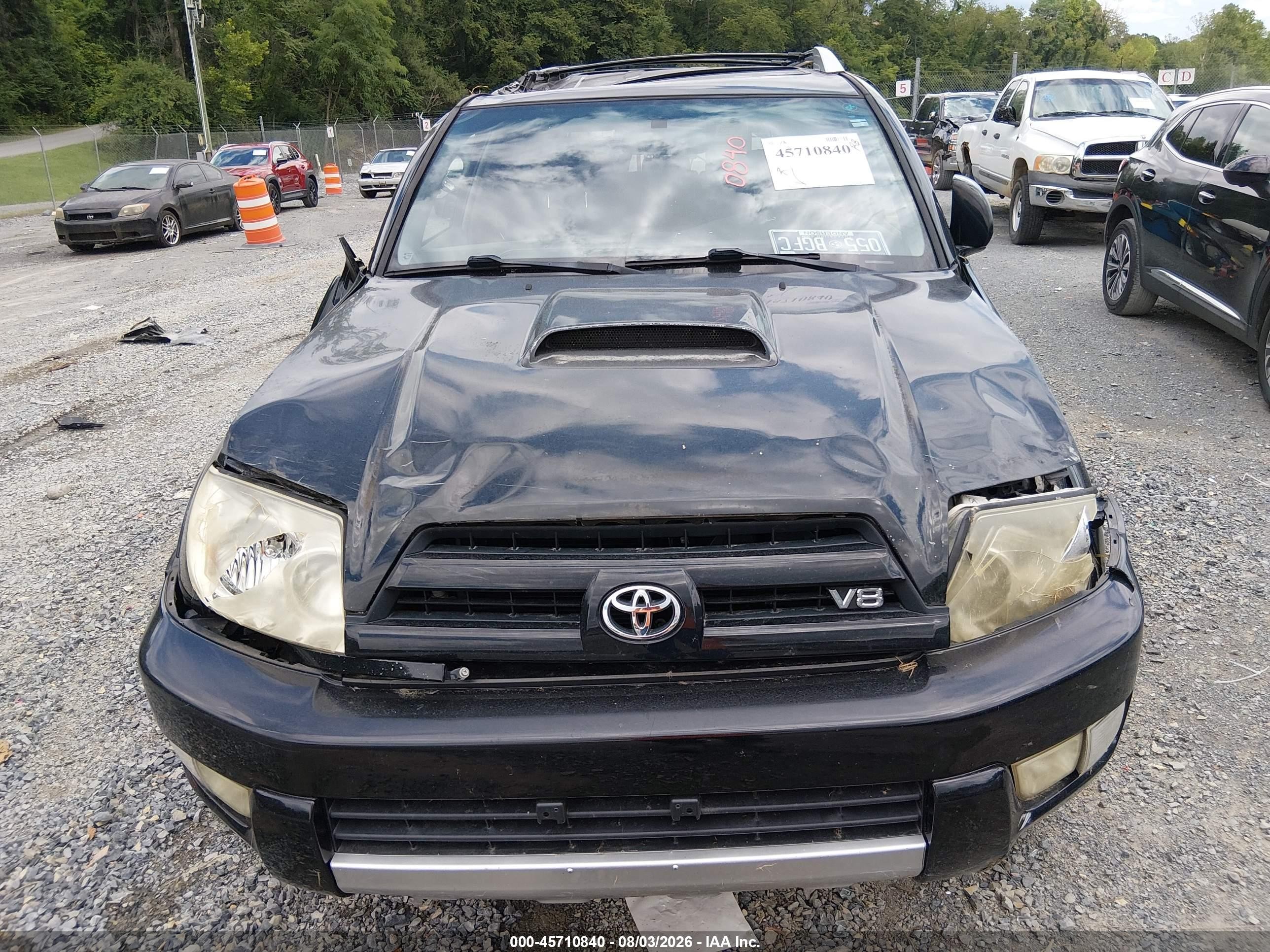 2005 Toyota 4runner Sr5 Sport V8 Black vin: JTEBT14R050052214