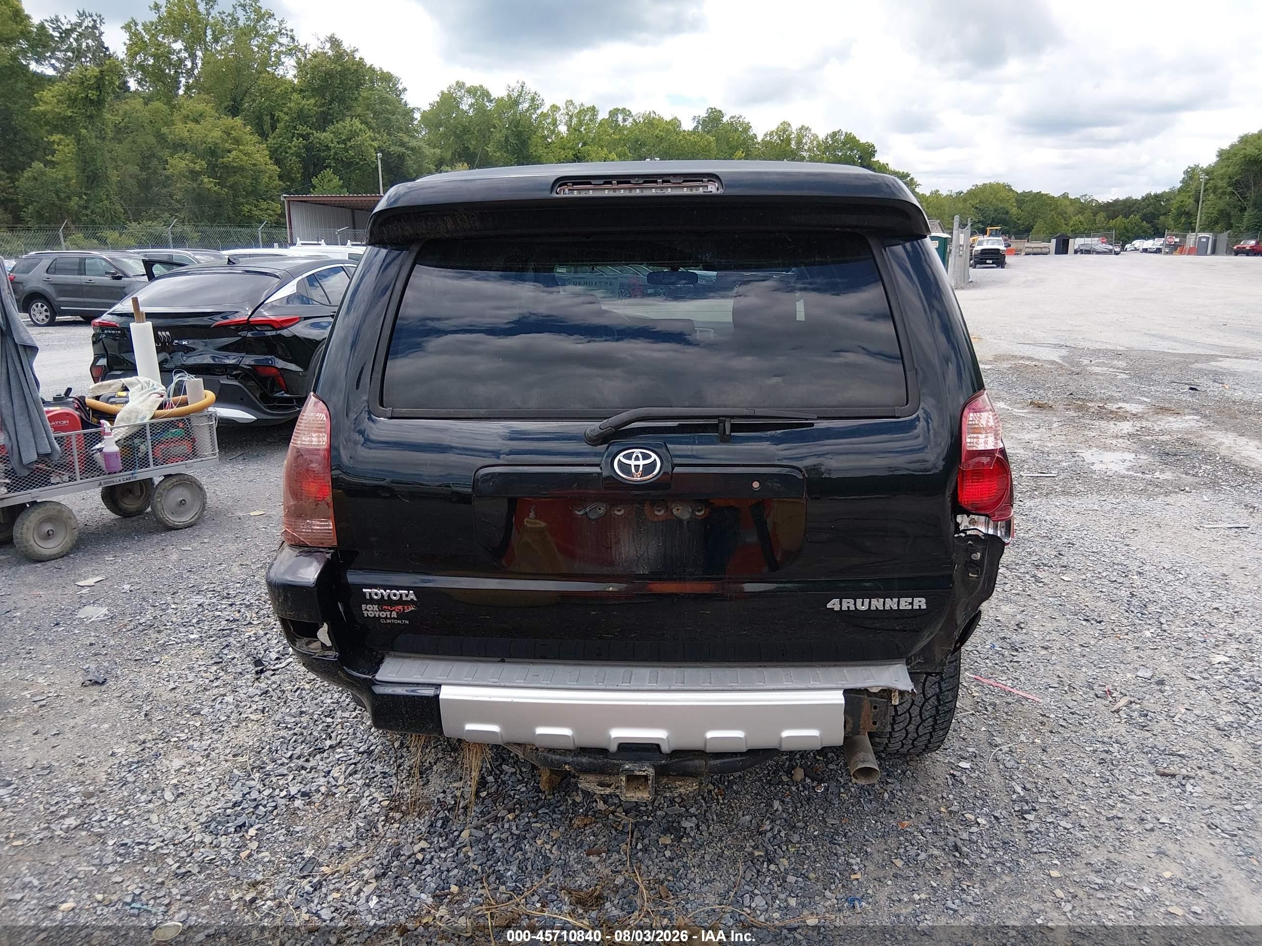 2005 Toyota 4runner Sr5 Sport V8 Black vin: JTEBT14R050052214