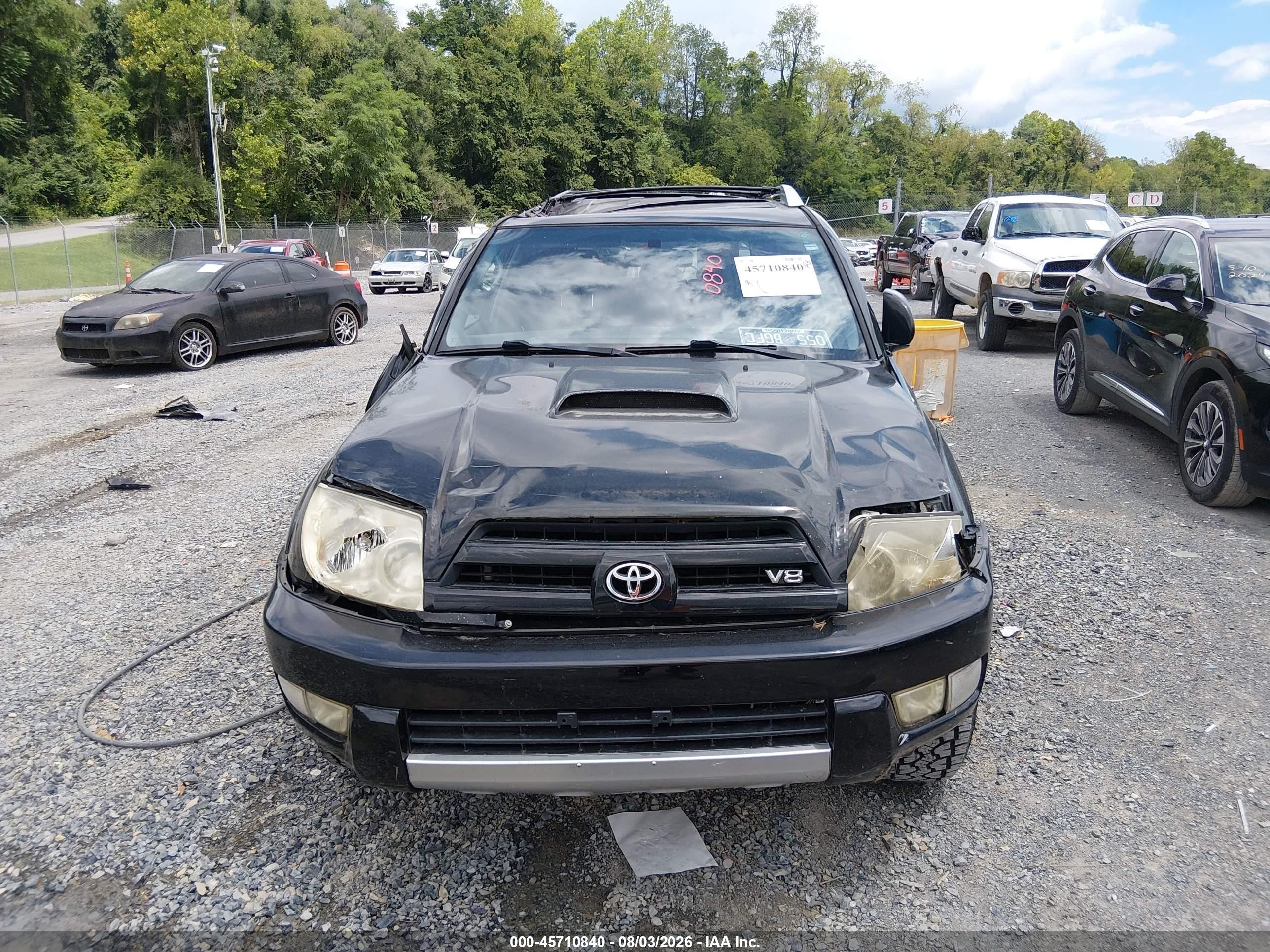 2005 Toyota 4runner Sr5 Sport V8 Black vin: JTEBT14R050052214