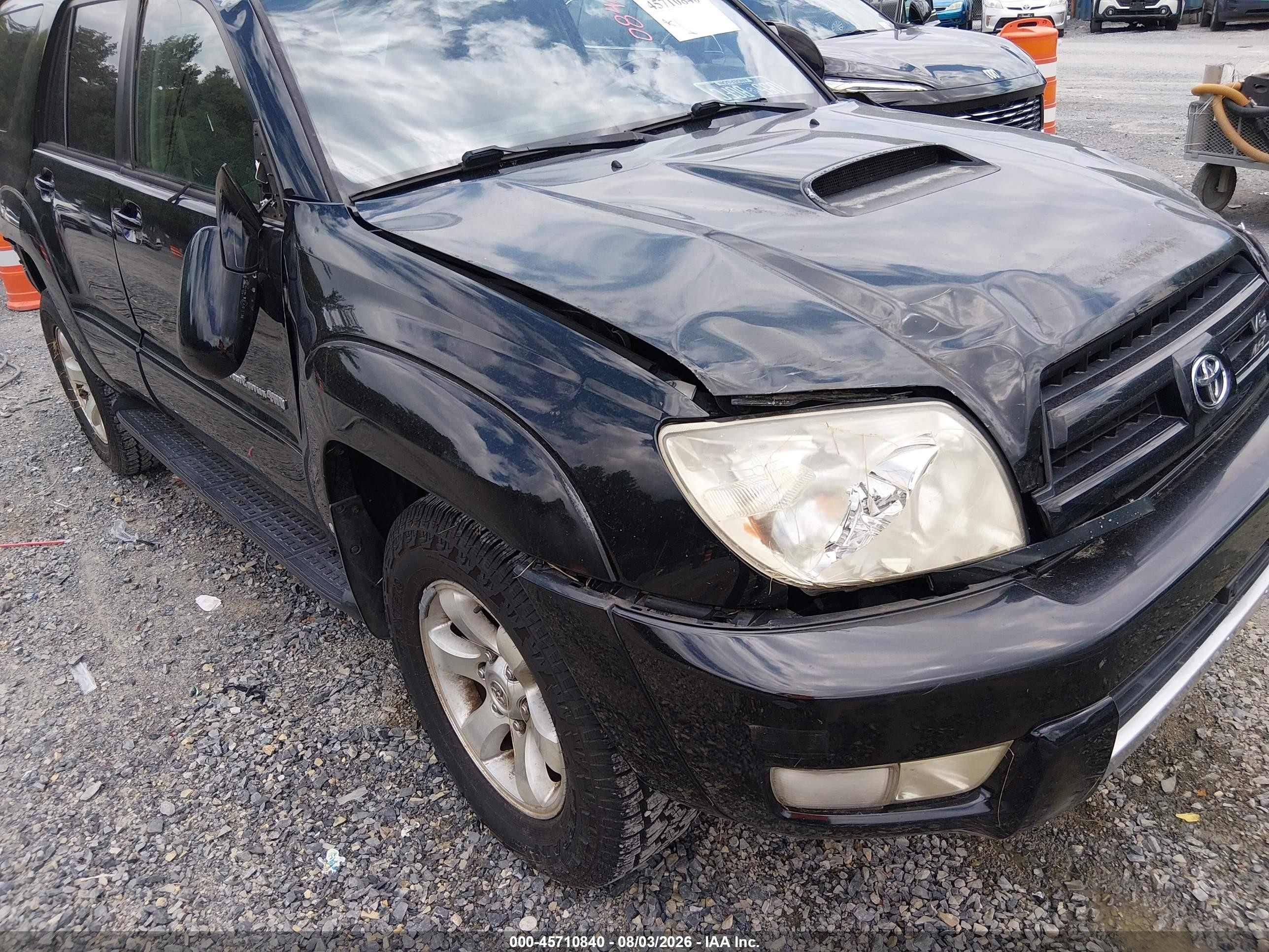 2005 Toyota 4runner Sr5 Sport V8 Black vin: JTEBT14R050052214