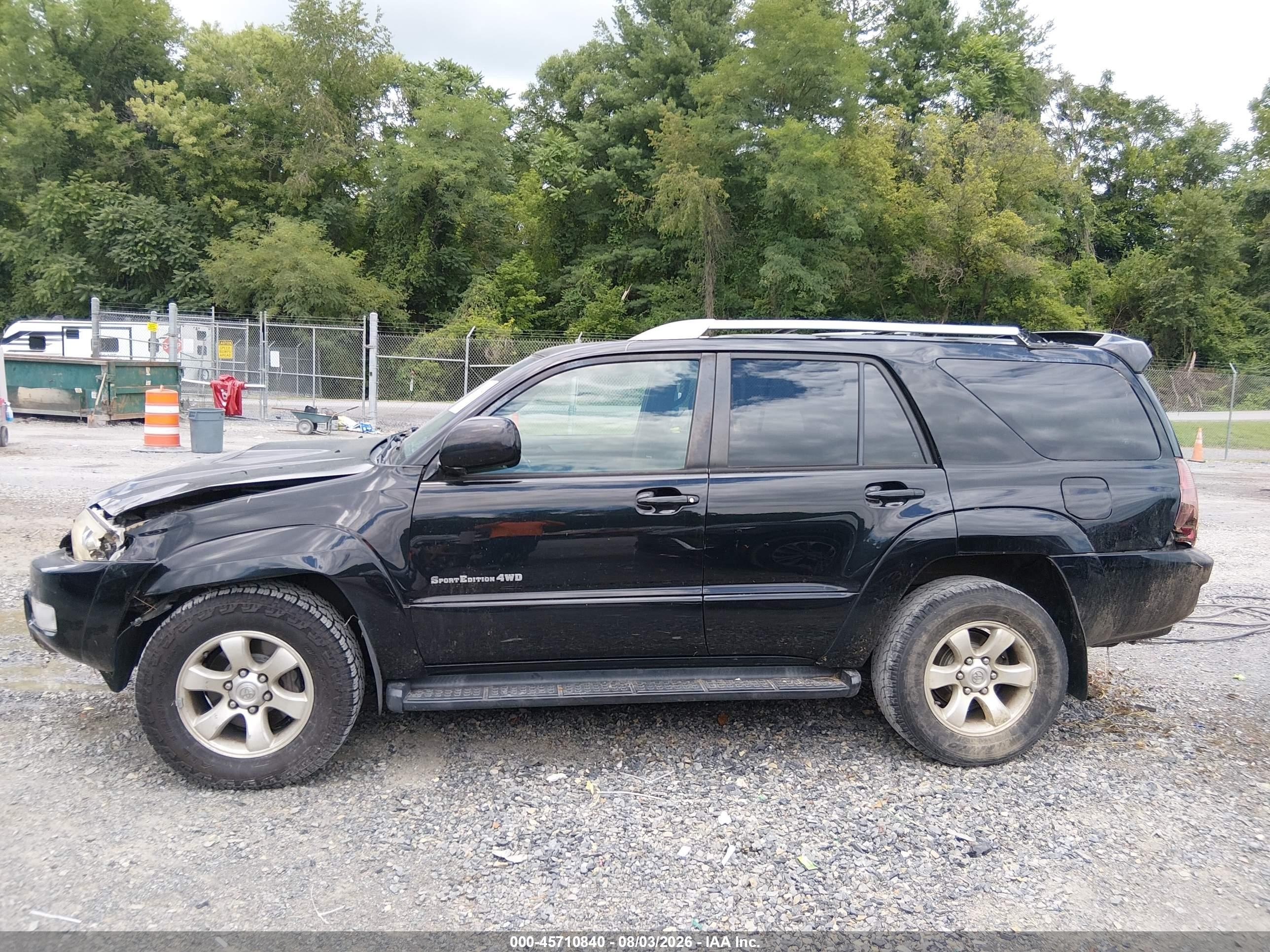 2005 Toyota 4runner Sr5 Sport V8 Black vin: JTEBT14R050052214