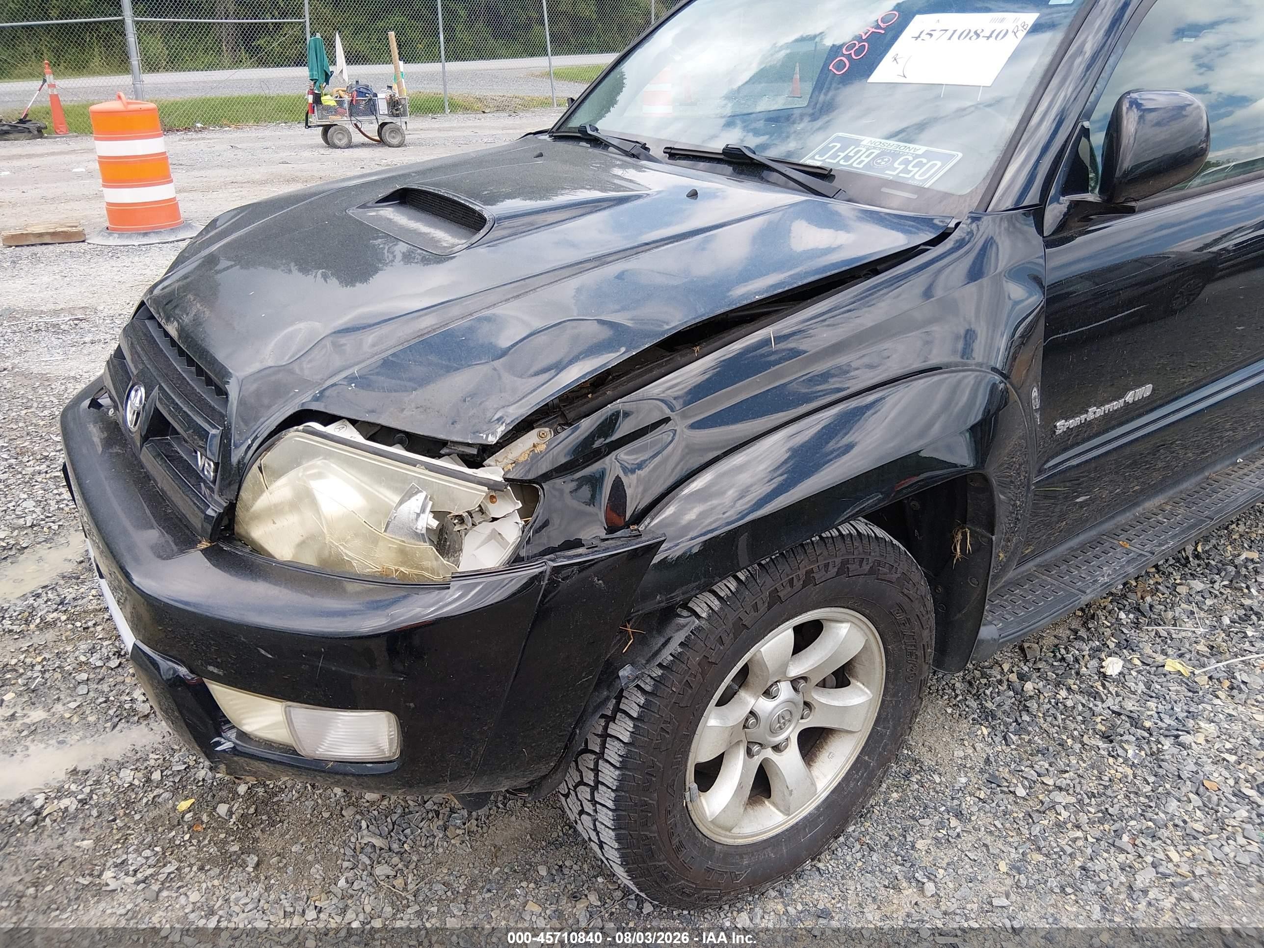 2005 Toyota 4runner Sr5 Sport V8 Black vin: JTEBT14R050052214