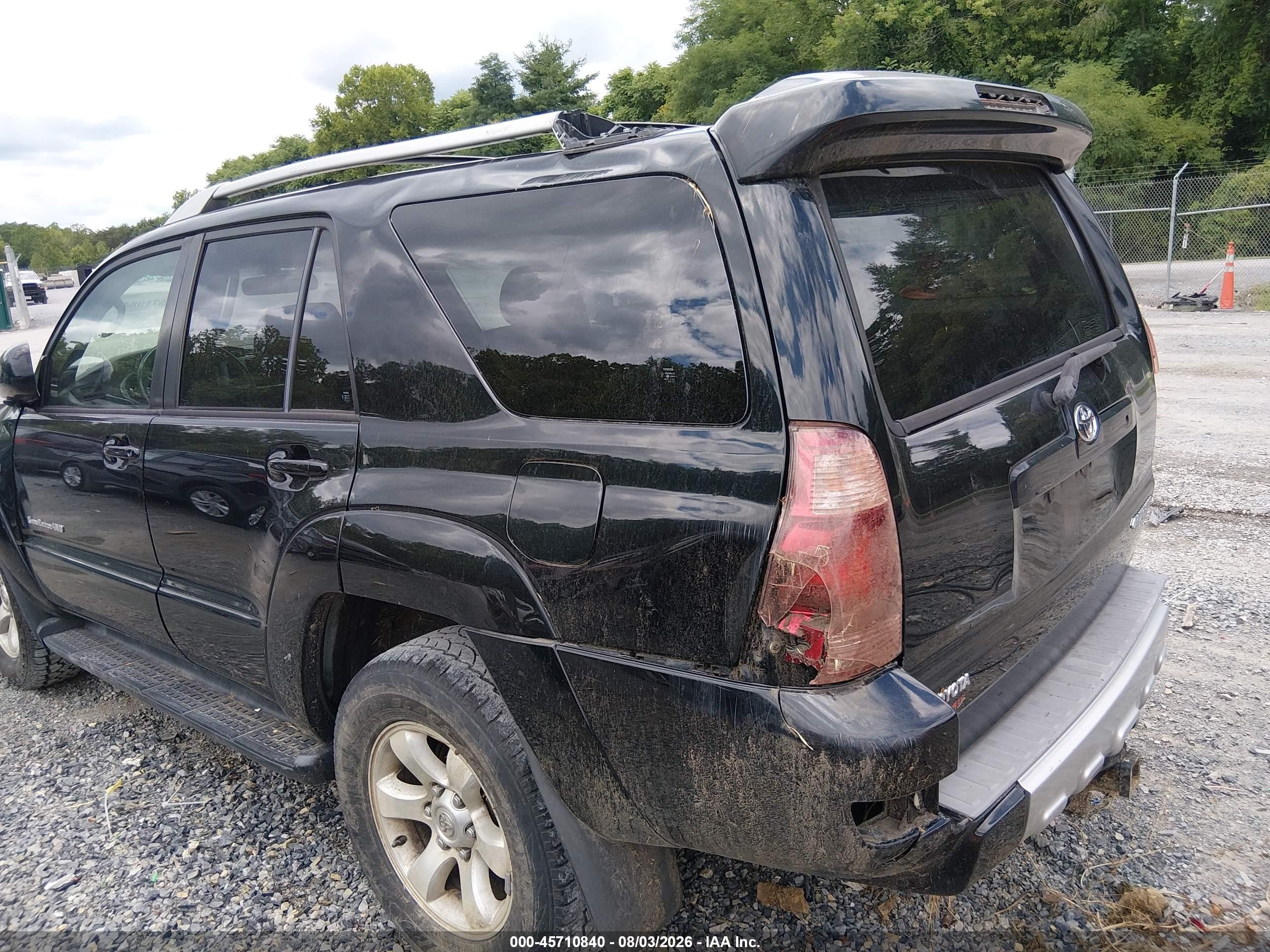 2005 Toyota 4runner Sr5 Sport V8 Black vin: JTEBT14R050052214