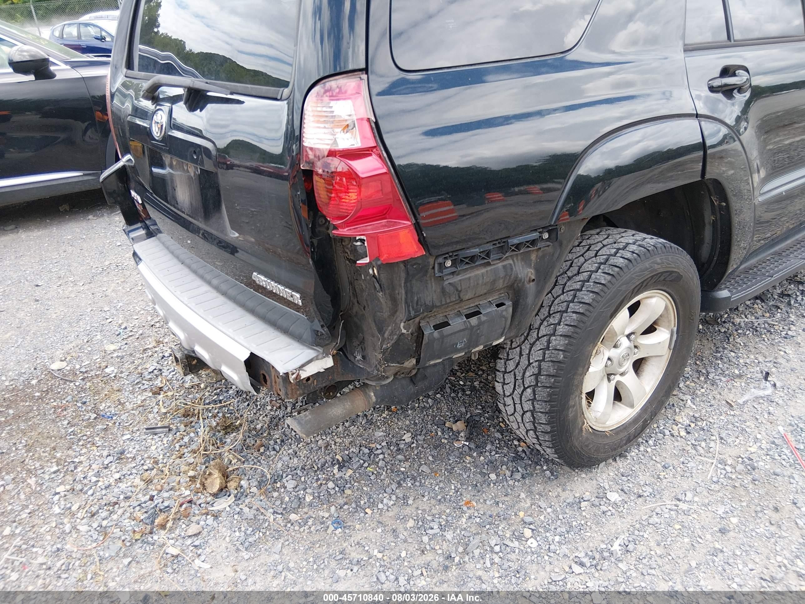 2005 Toyota 4runner Sr5 Sport V8 Black vin: JTEBT14R050052214