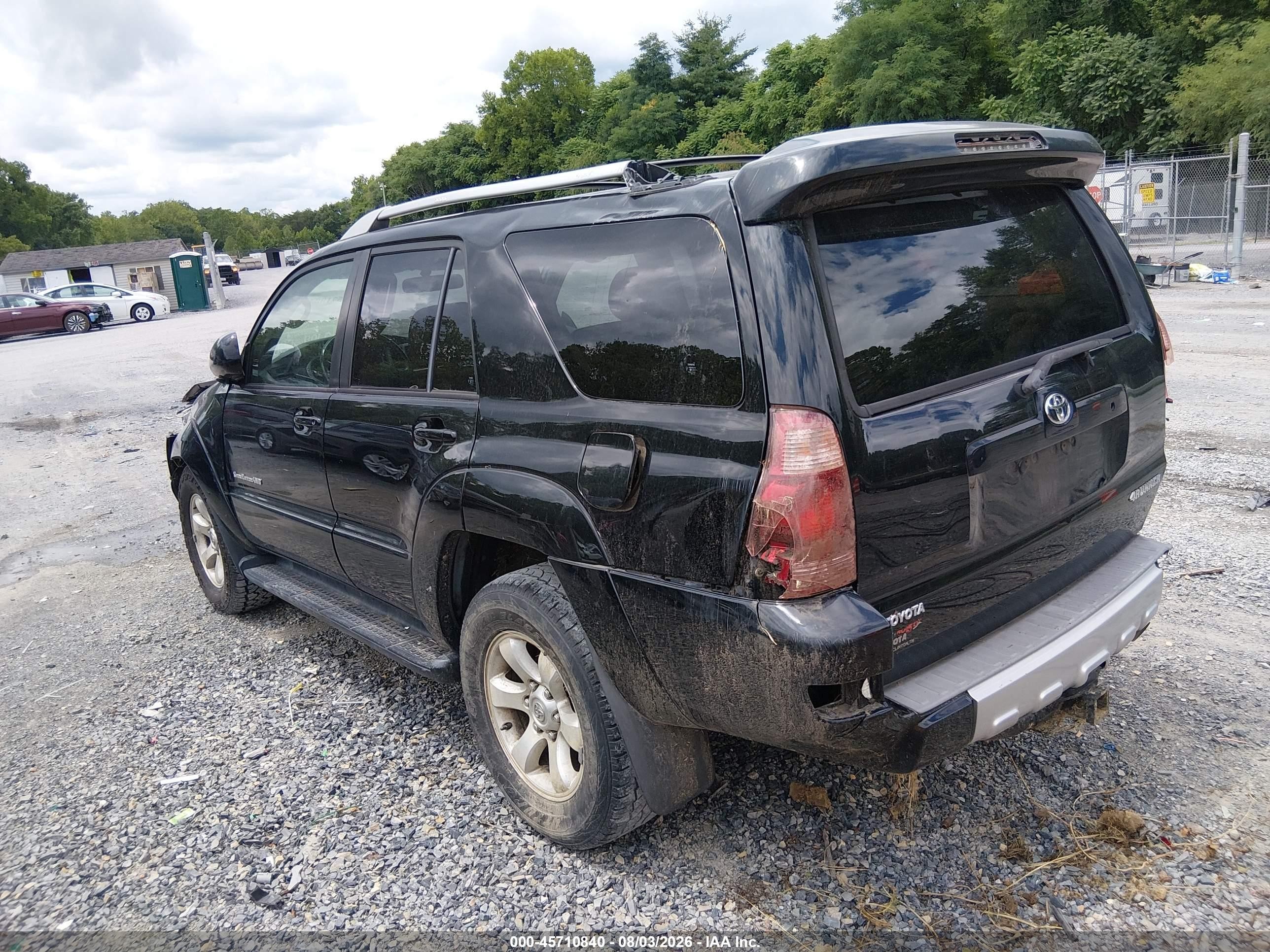 2005 Toyota 4runner Sr5 Sport V8 Black vin: JTEBT14R050052214