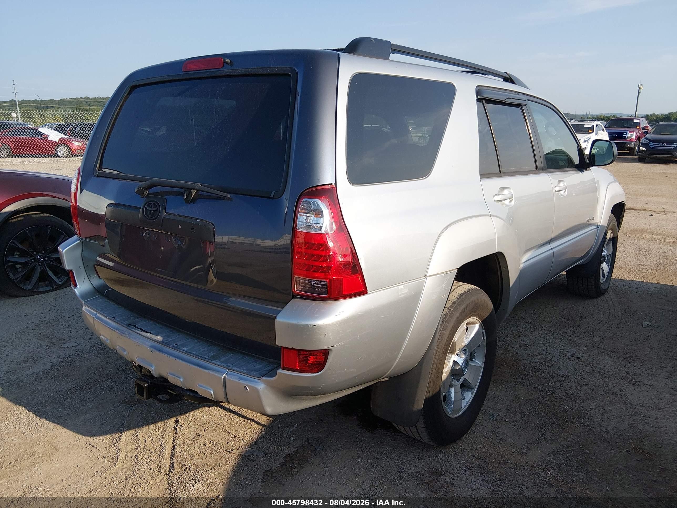 2005 Toyota 4runner Sr5 V8 Silver vin: JTEBT14R050054089