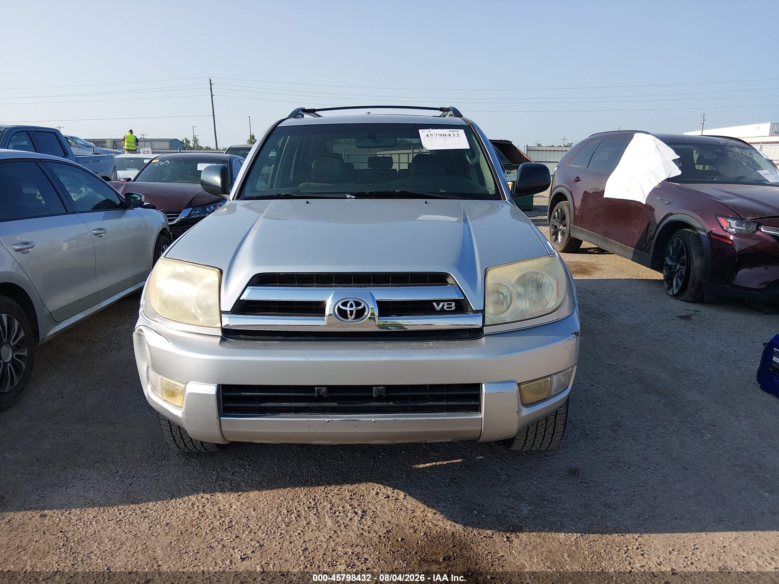 2005 Toyota 4runner Sr5 V8 Silver vin: JTEBT14R050054089