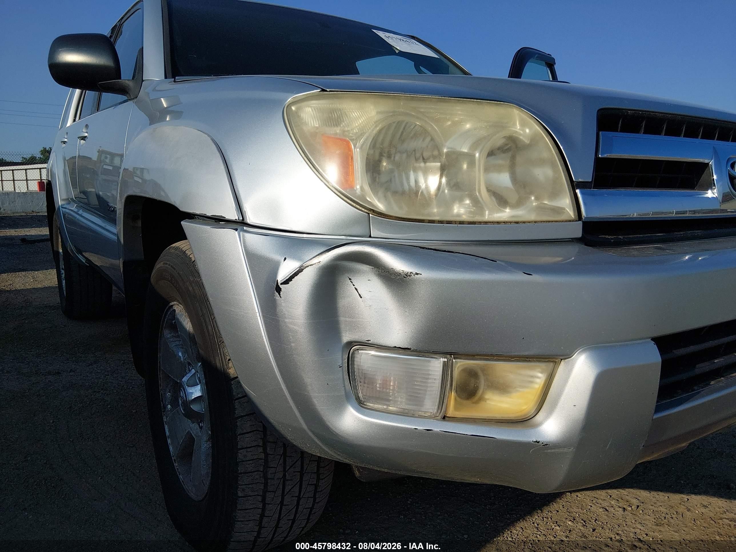 2005 Toyota 4runner Sr5 V8 Silver vin: JTEBT14R050054089