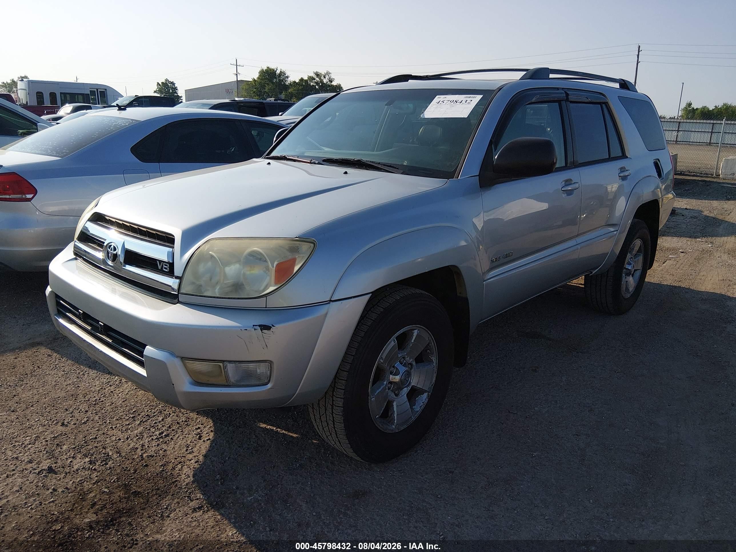 2005 Toyota 4runner Sr5 V8 Silver vin: JTEBT14R050054089
