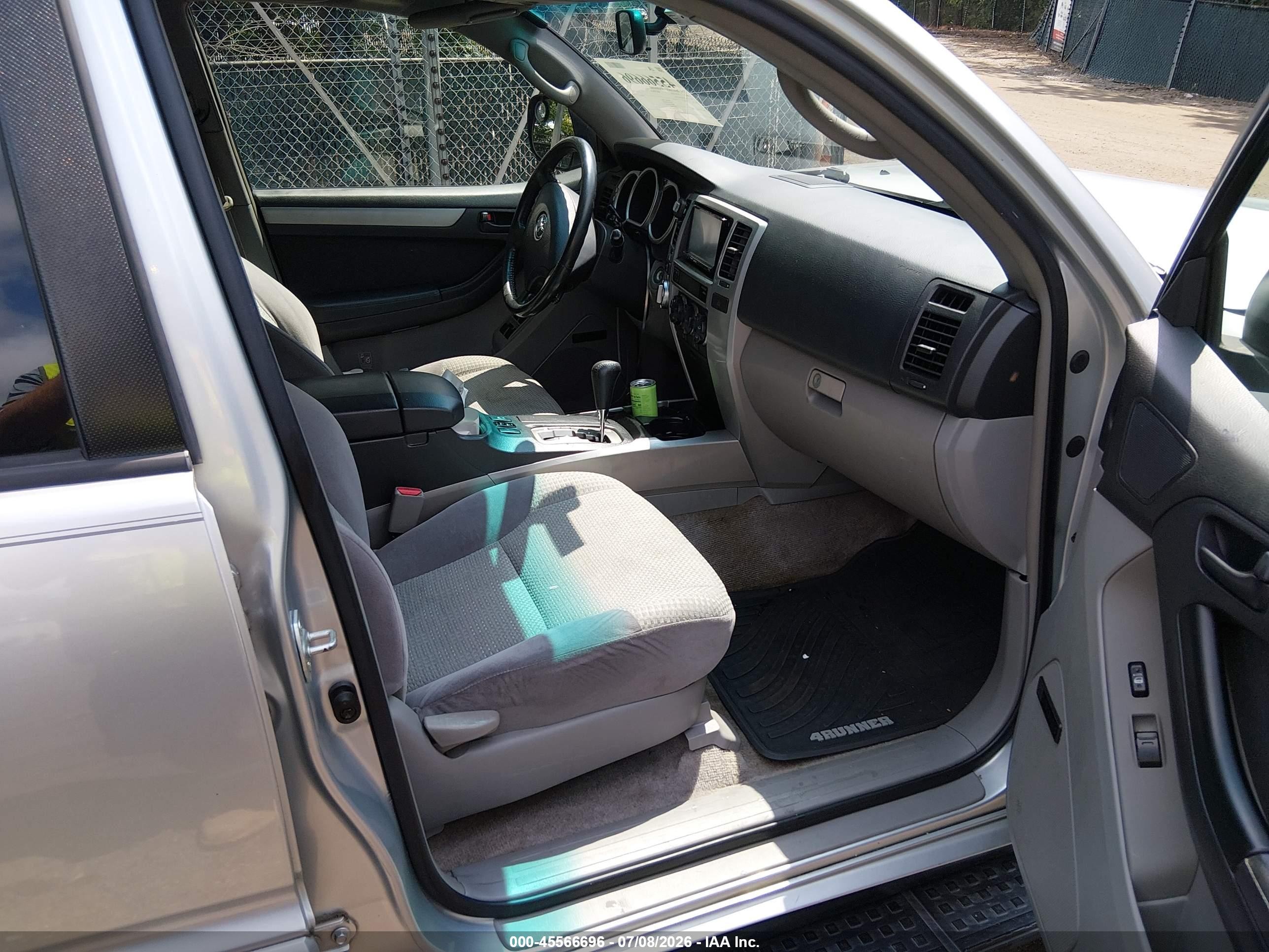 2005 Toyota 4runner Sr5 V8 Silver vin: JTEBT14R058023975