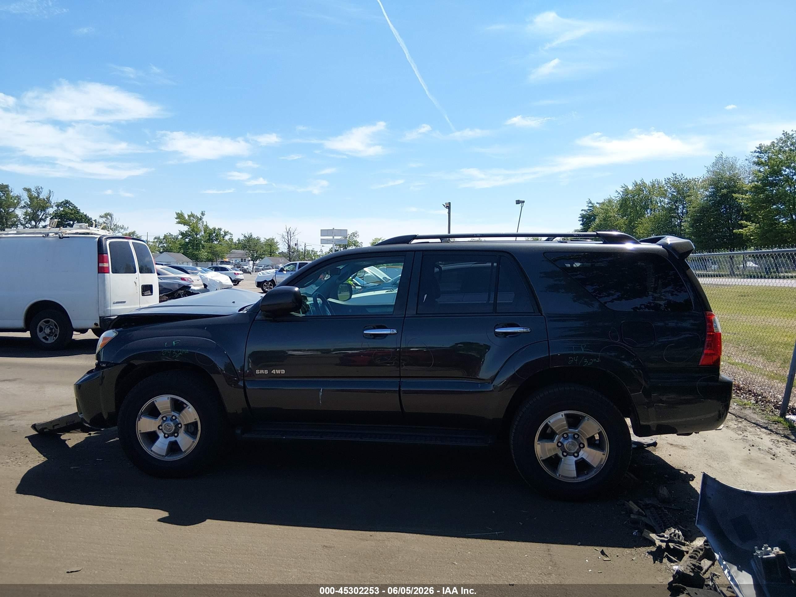 2008 Toyota 4runner Sr5 V8 Black vin: JTEBT14R080069311