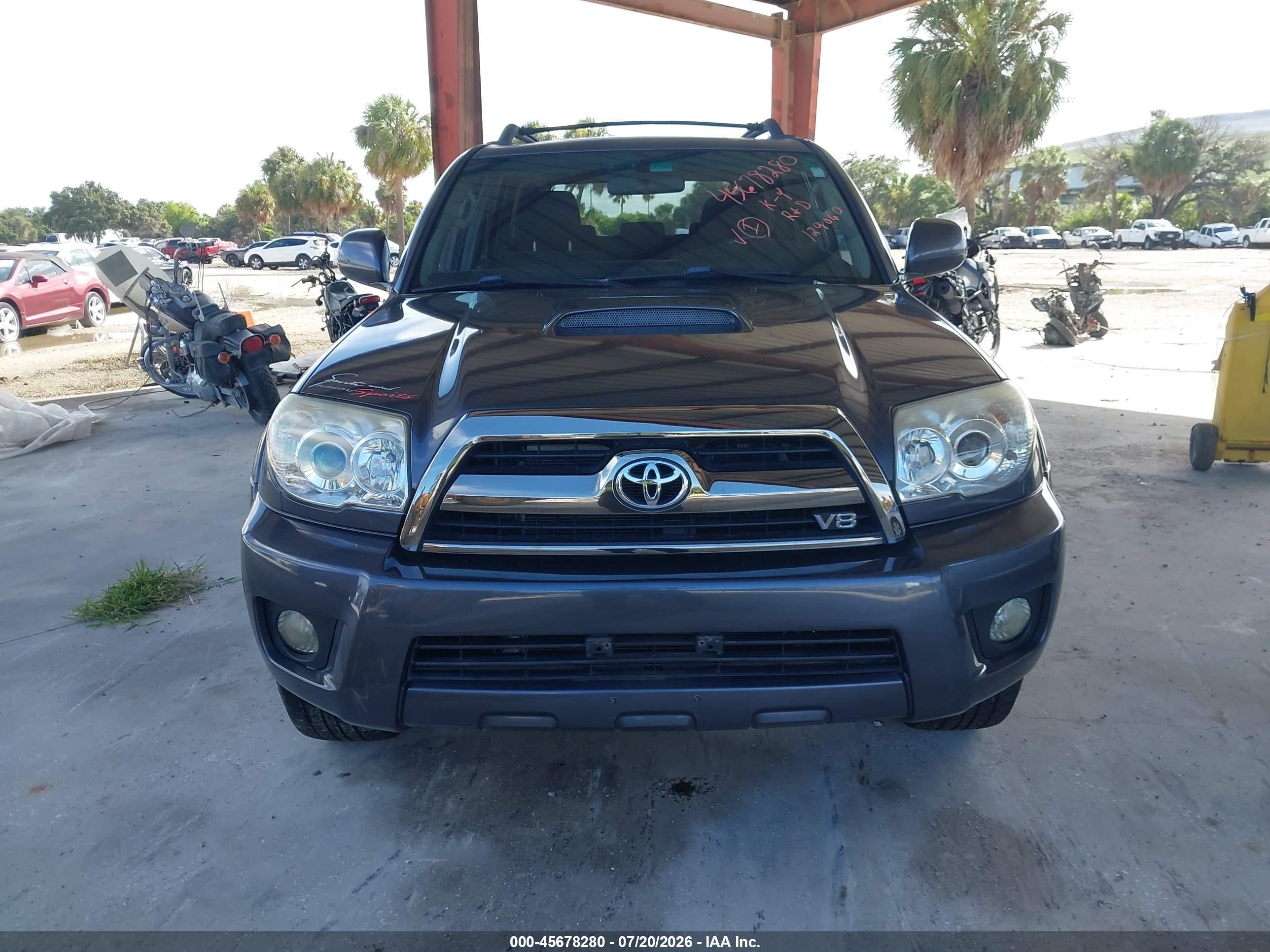 2007 Toyota 4runner Sr5 Sport Gray vin: JTEBT14R178040898