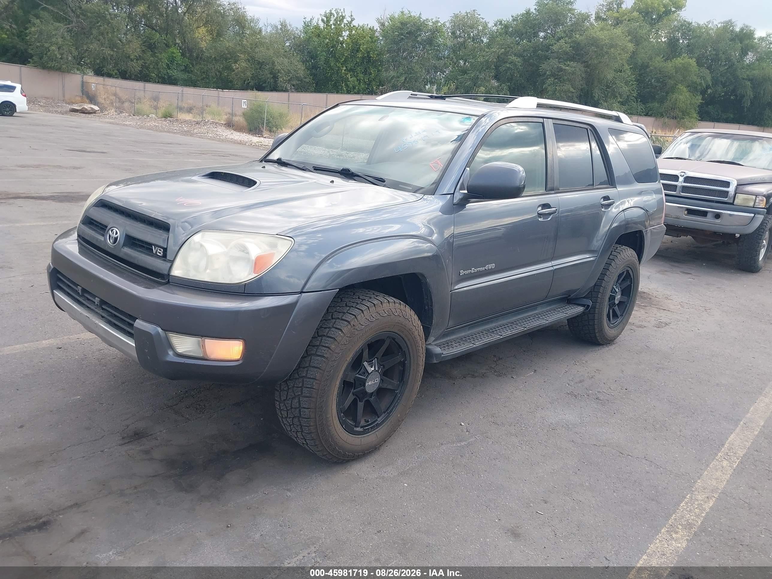 2004 Toyota 4runner Sr5 Sport V8 Gray vin: JTEBT14R240034070