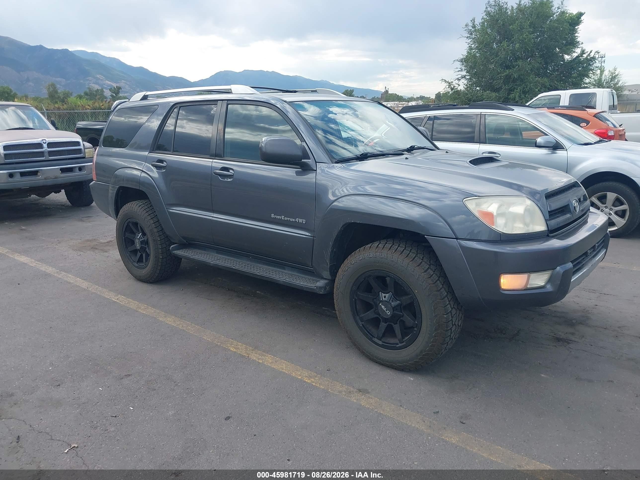 2004 Toyota 4runner Sr5 Sport V8 Gray vin: JTEBT14R240034070