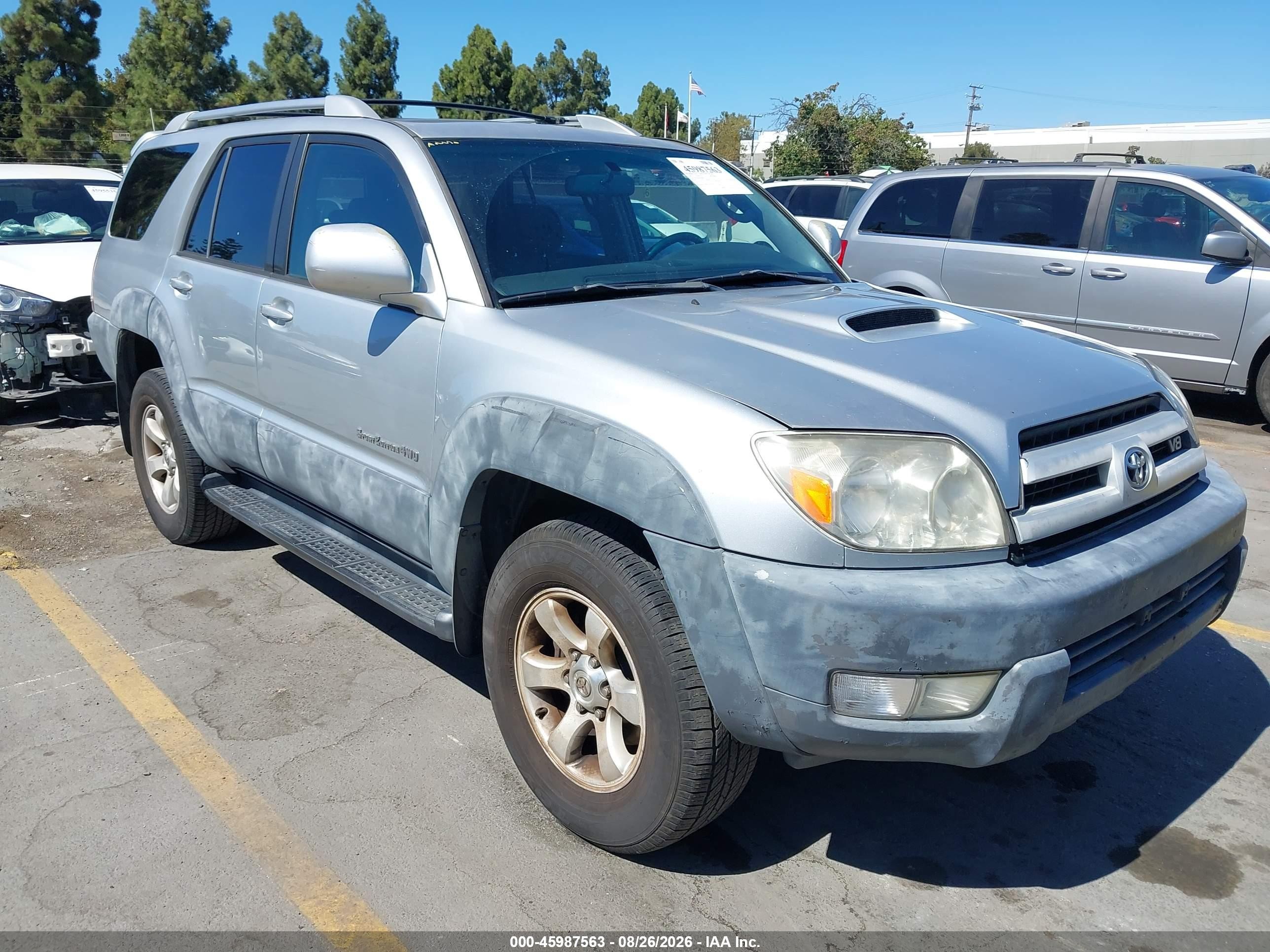 2003 Toyota 4runner Sr5 Sport V8 Silver vin: JTEBT14R330005899