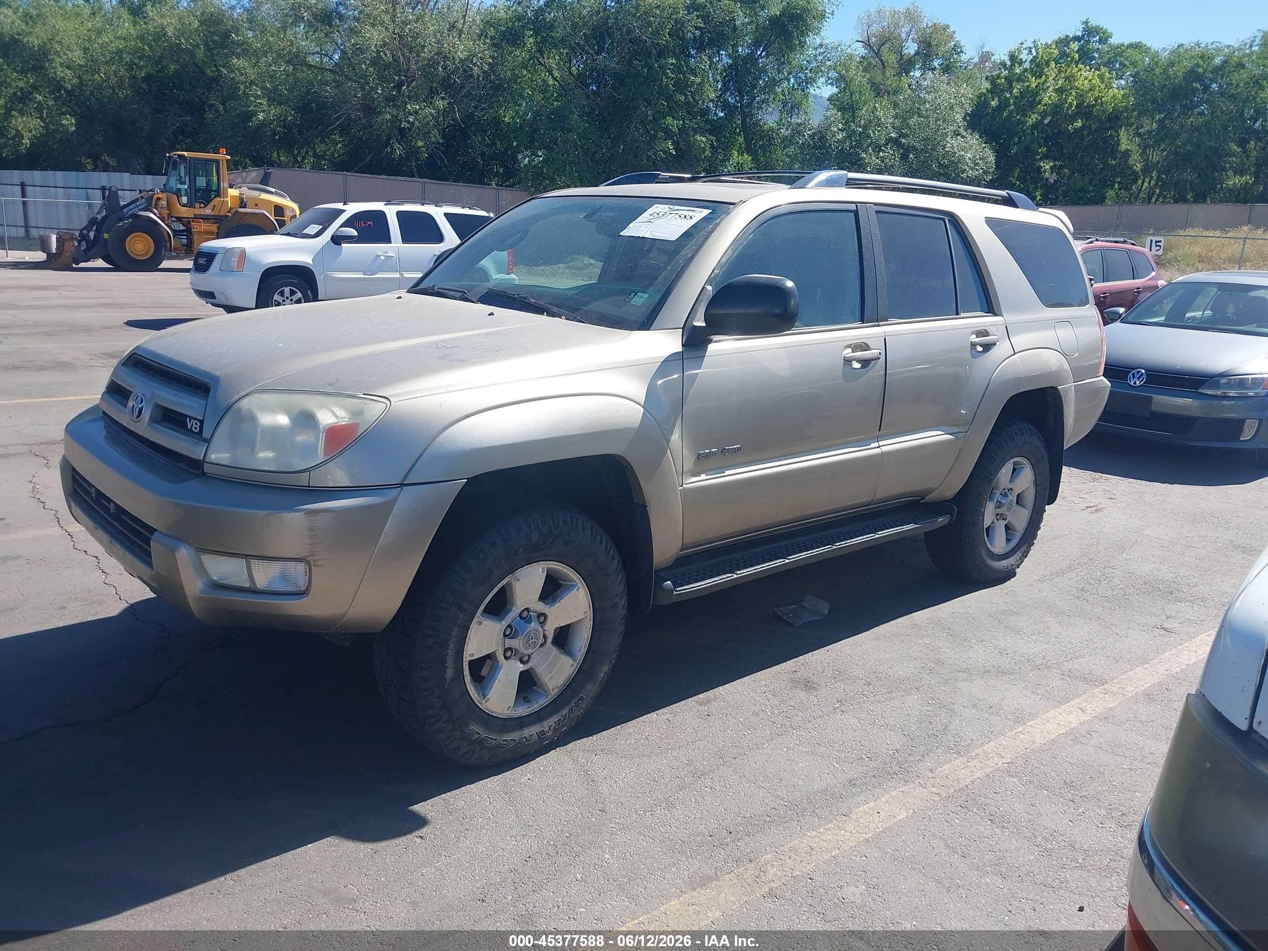2004 Toyota 4runner Sr5 V8 Gold vin: JTEBT14R348016209