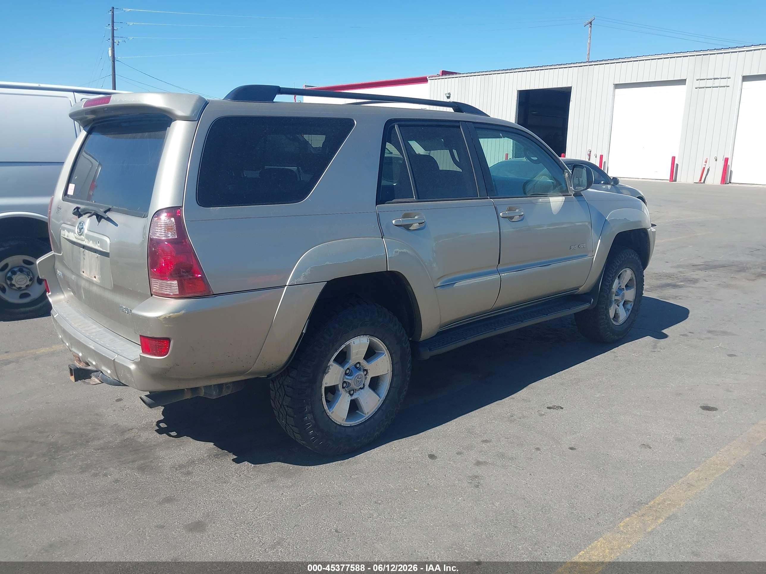 2004 Toyota 4runner Sr5 V8 Gold vin: JTEBT14R348016209