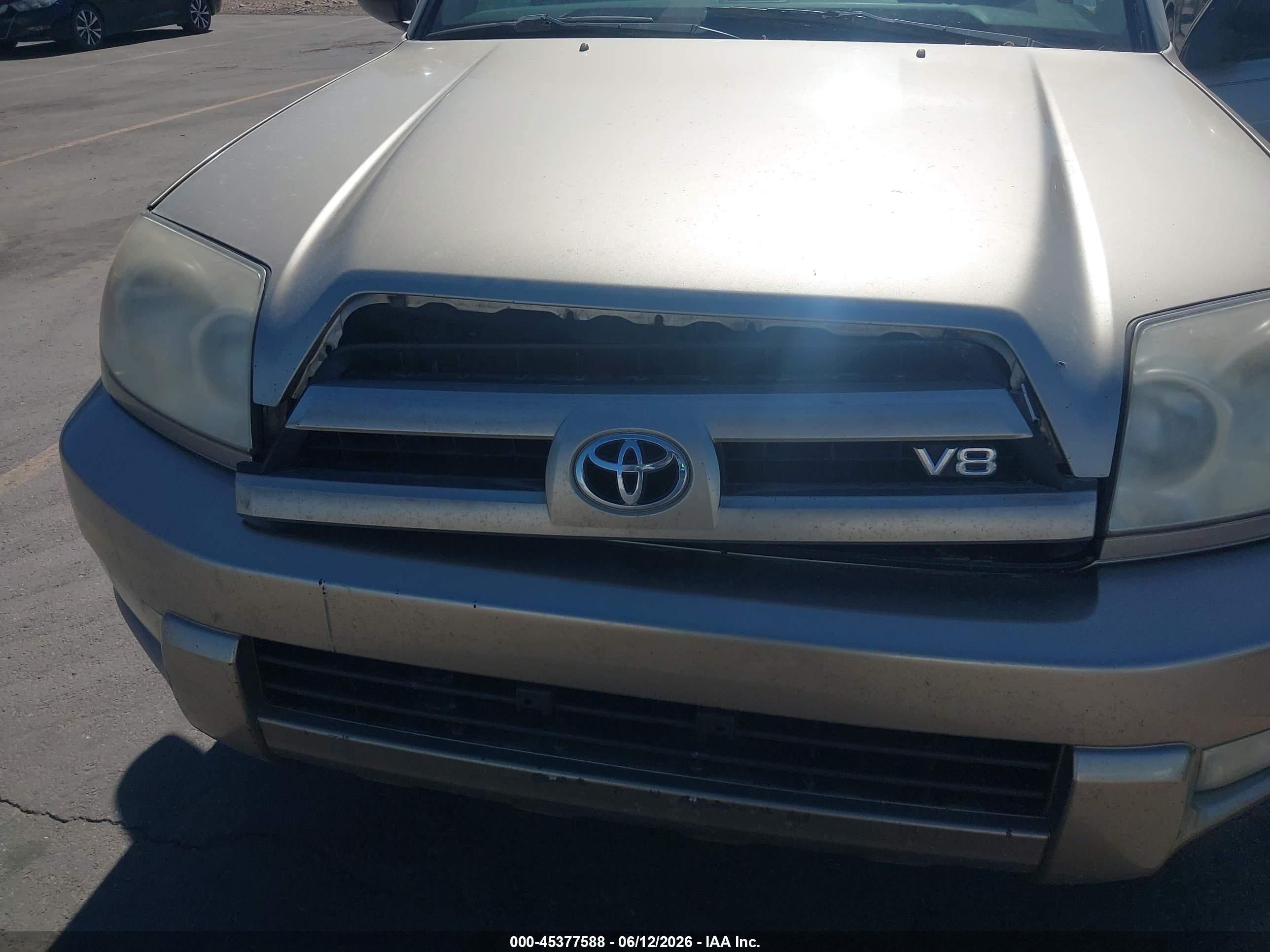 2004 Toyota 4runner Sr5 V8 Gold vin: JTEBT14R348016209