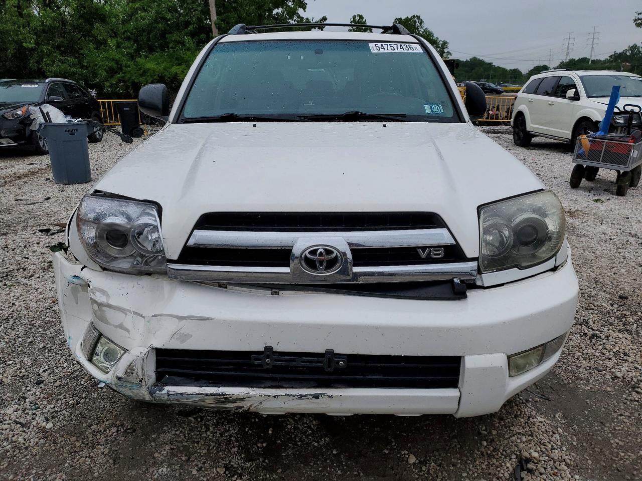 2005 Toyota 4runner Sr5 White vin: JTEBT14R350047833