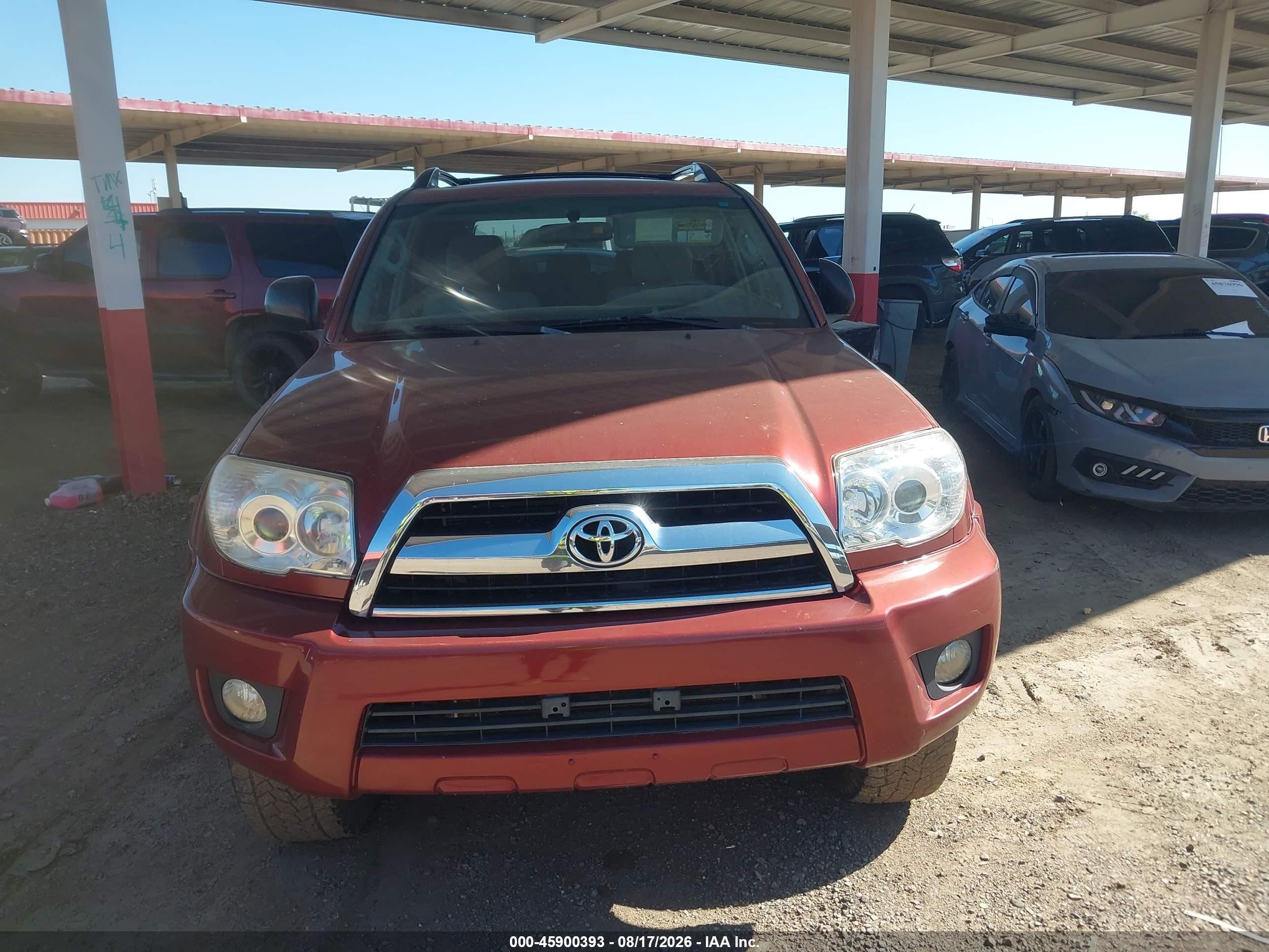 2006 Toyota 4runner Sr5 V8 Burgundy vin: JTEBT14R368029920
