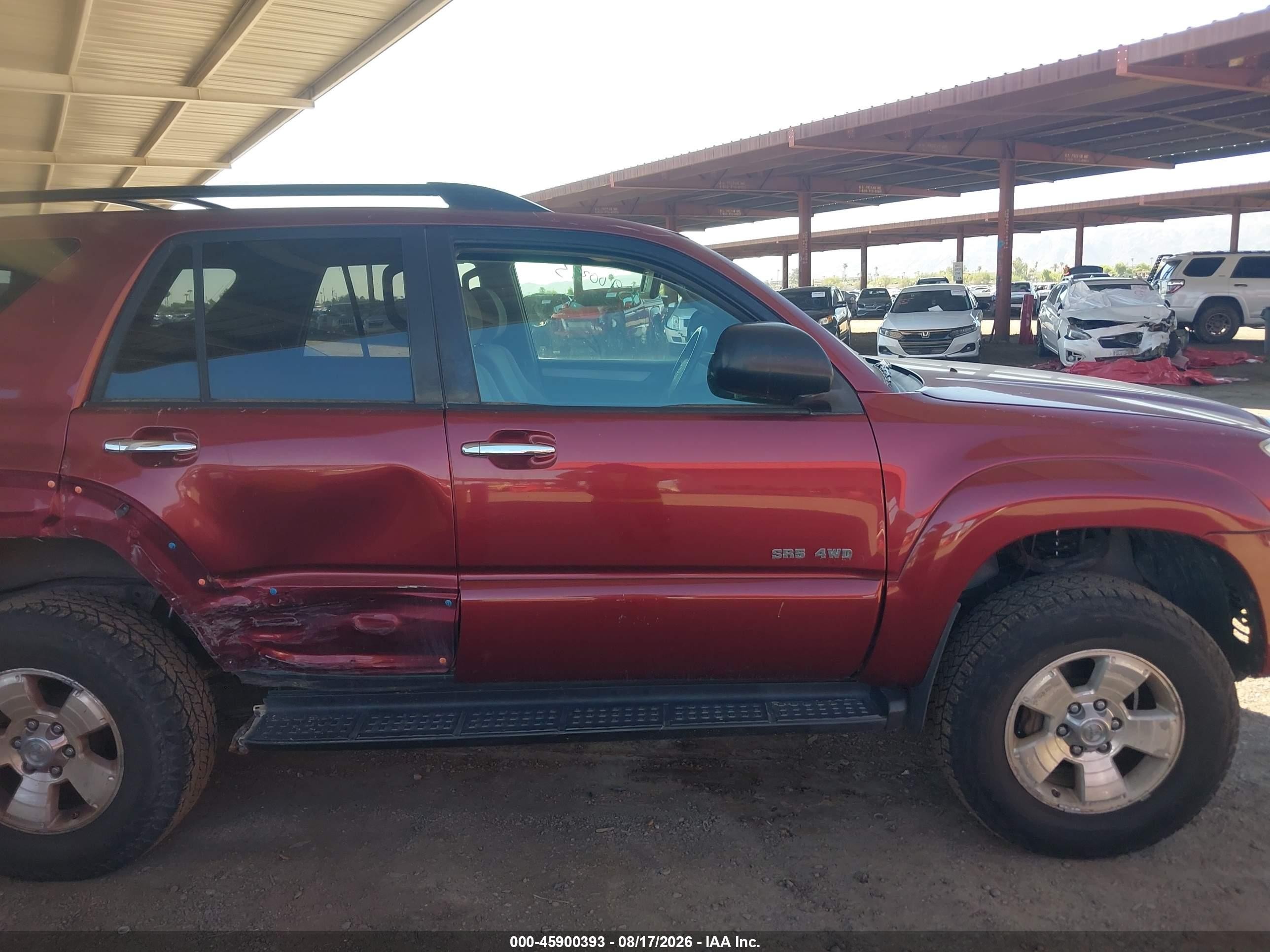 2006 Toyota 4runner Sr5 V8 Burgundy vin: JTEBT14R368029920