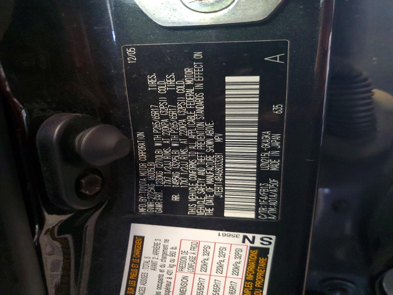 2006 Toyota 4runner Sport Edition Gray vin: JTEBT14R468033281