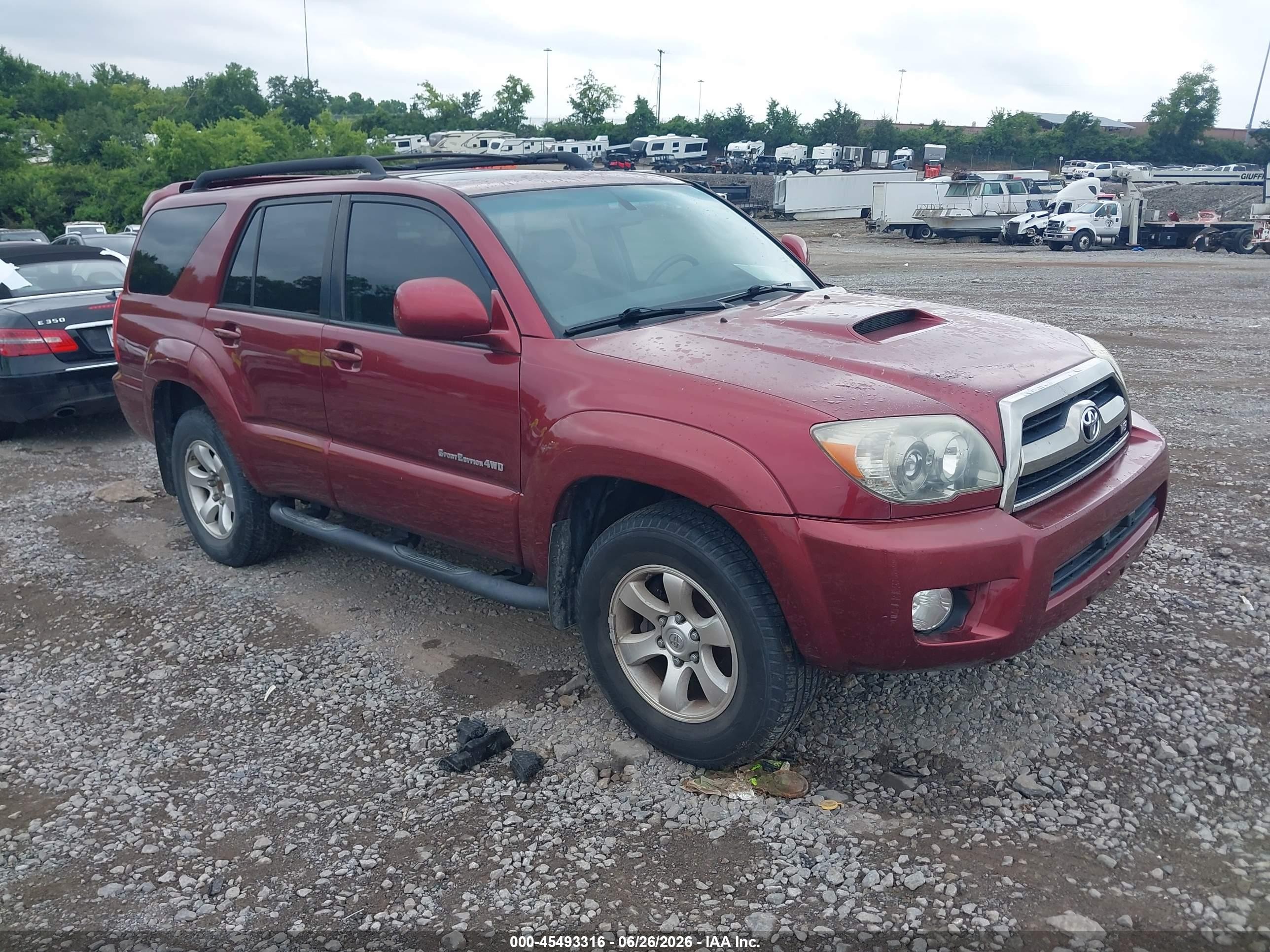 2006 Toyota 4runner Sr5 Sport V8 Red vin: JTEBT14R468035886