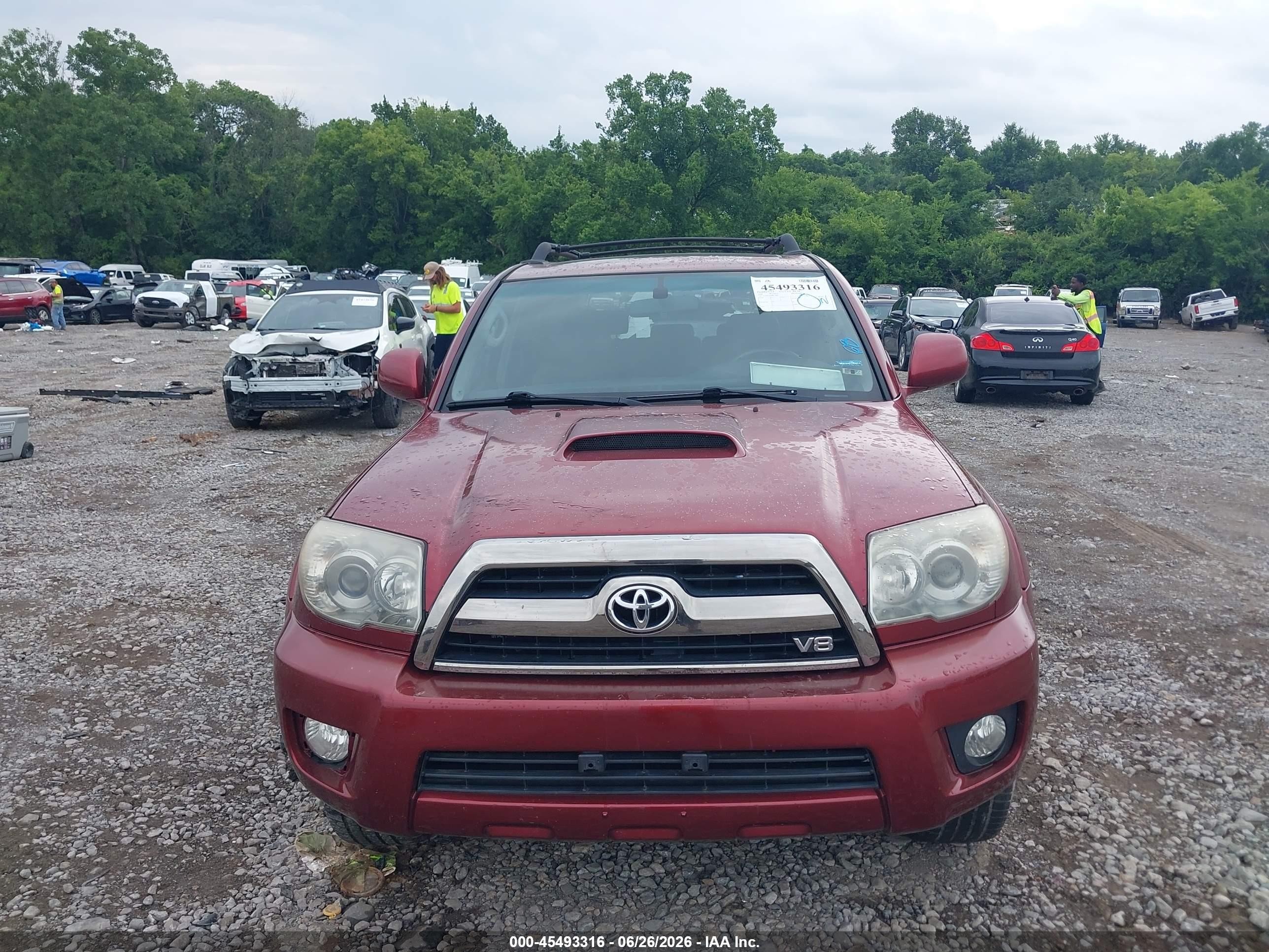 2006 Toyota 4runner Sr5 Sport V8 Red vin: JTEBT14R468035886