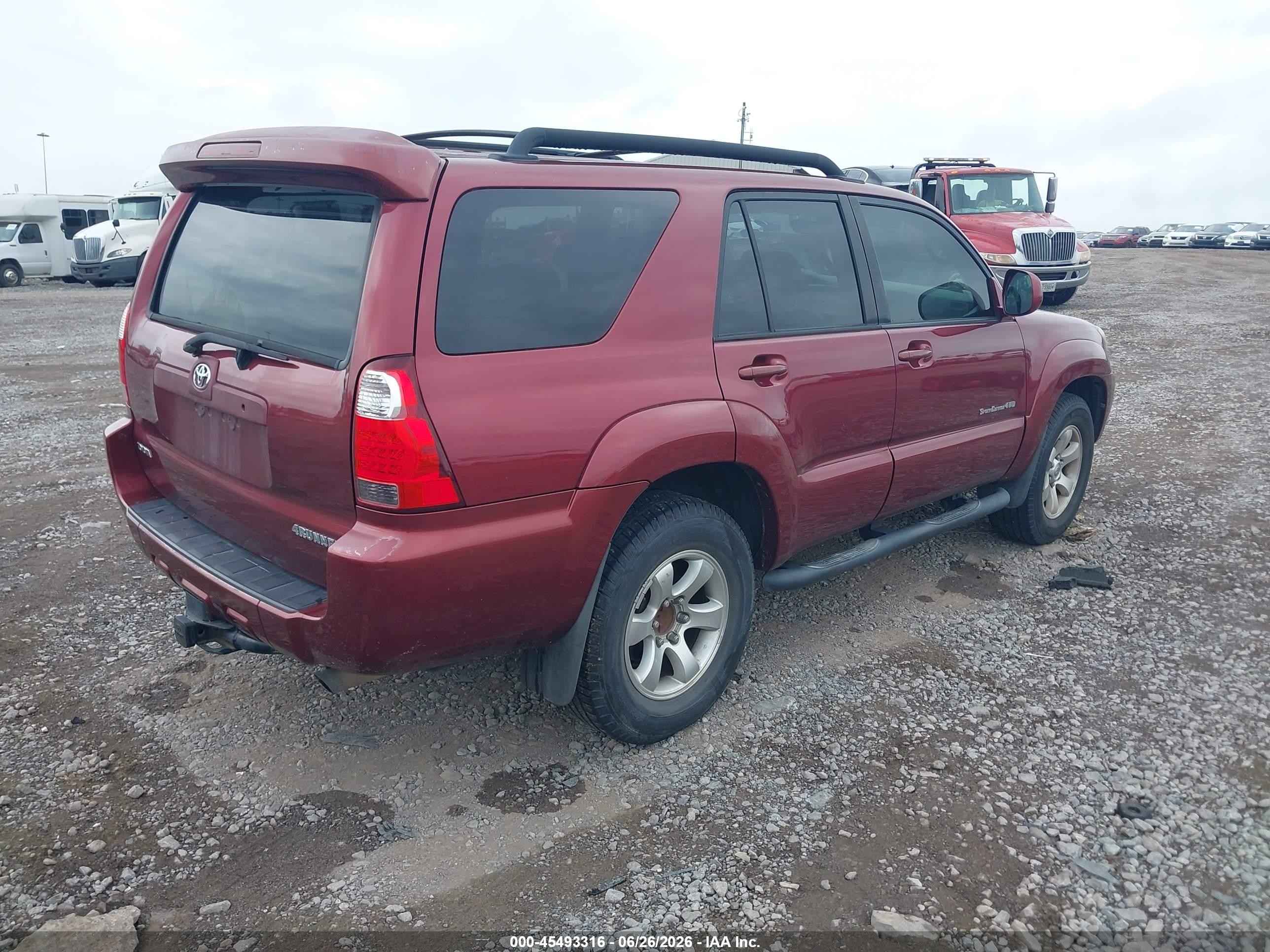 2006 Toyota 4runner Sr5 Sport V8 Red vin: JTEBT14R468035886