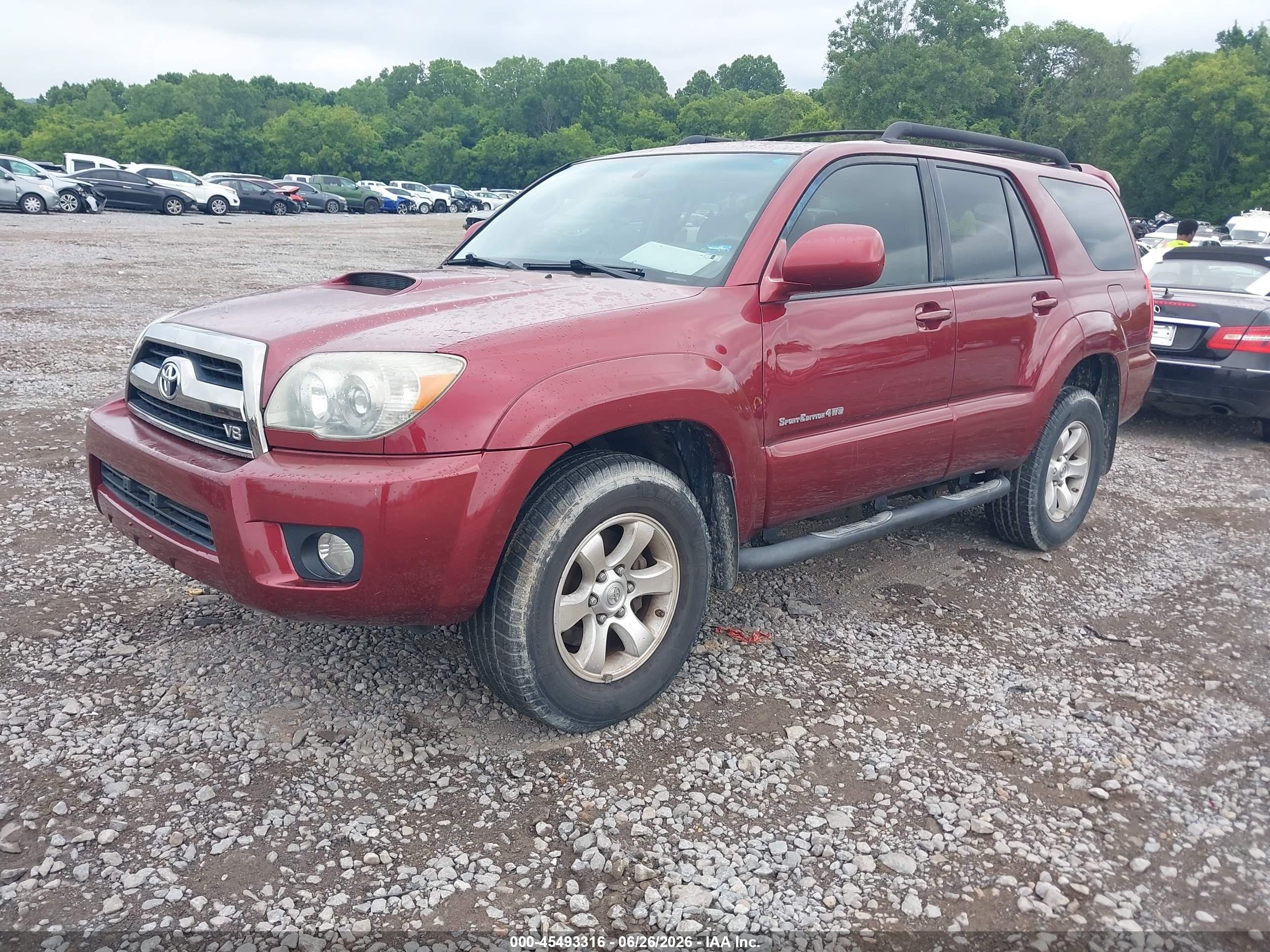 2006 Toyota 4runner Sr5 Sport V8 Red vin: JTEBT14R468035886