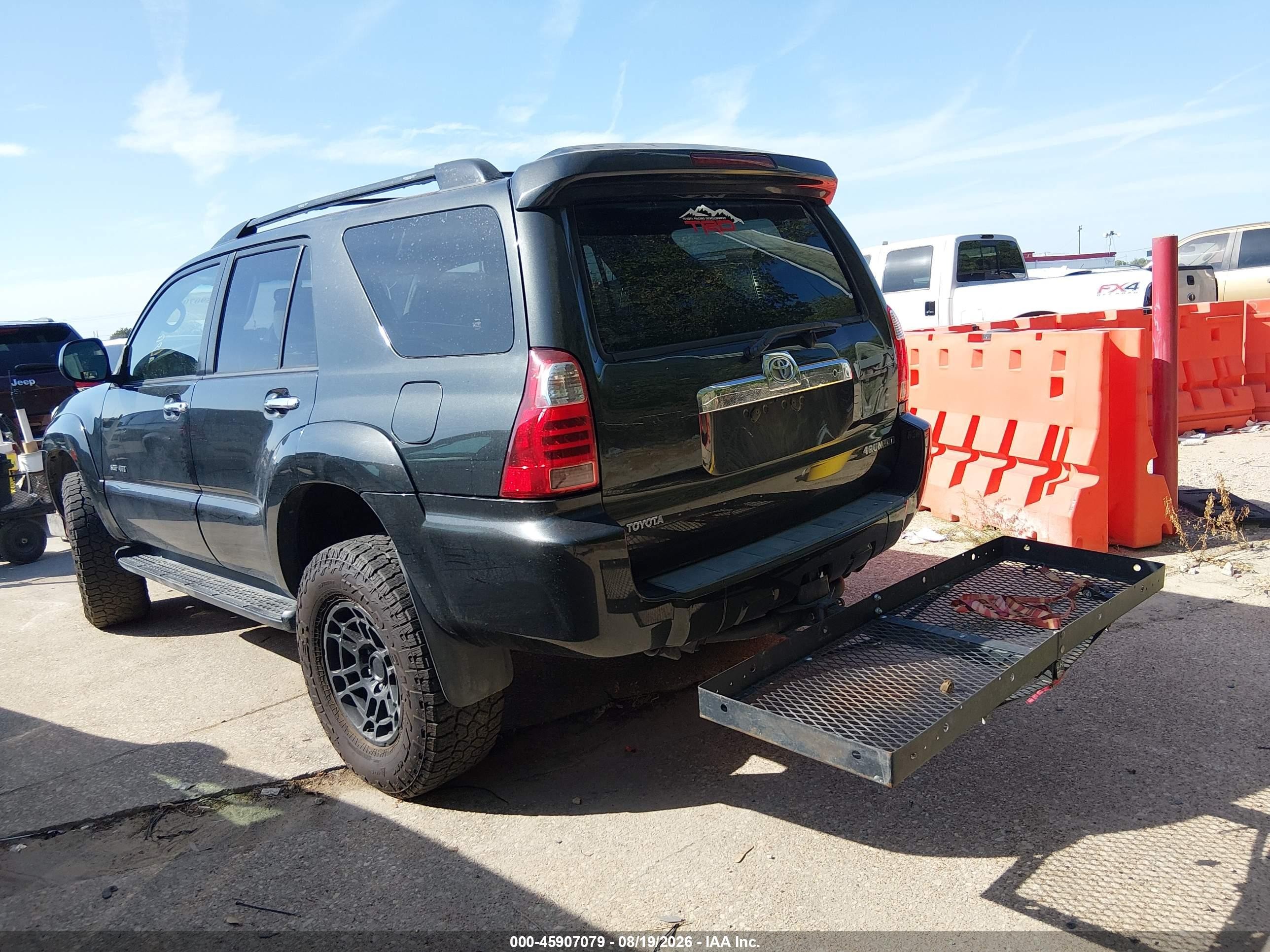 2008 Toyota 4runner Sr5 V8 Black vin: JTEBT14R48K002134