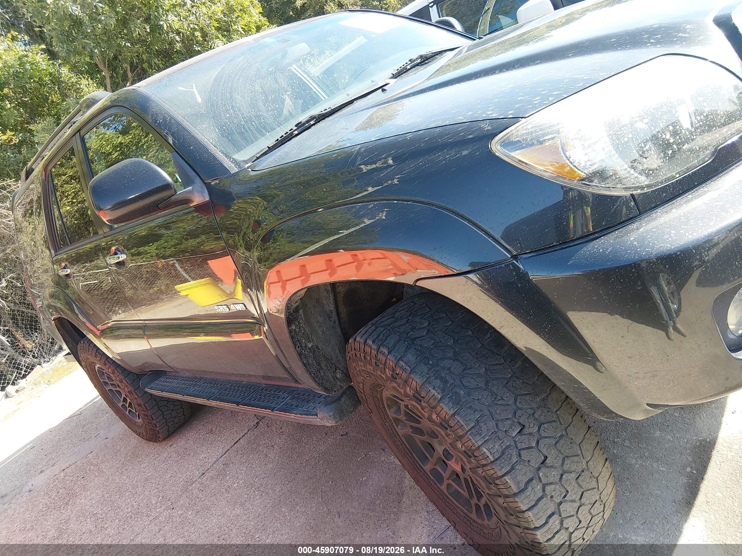 2008 Toyota 4runner Sr5 V8 Black vin: JTEBT14R48K002134