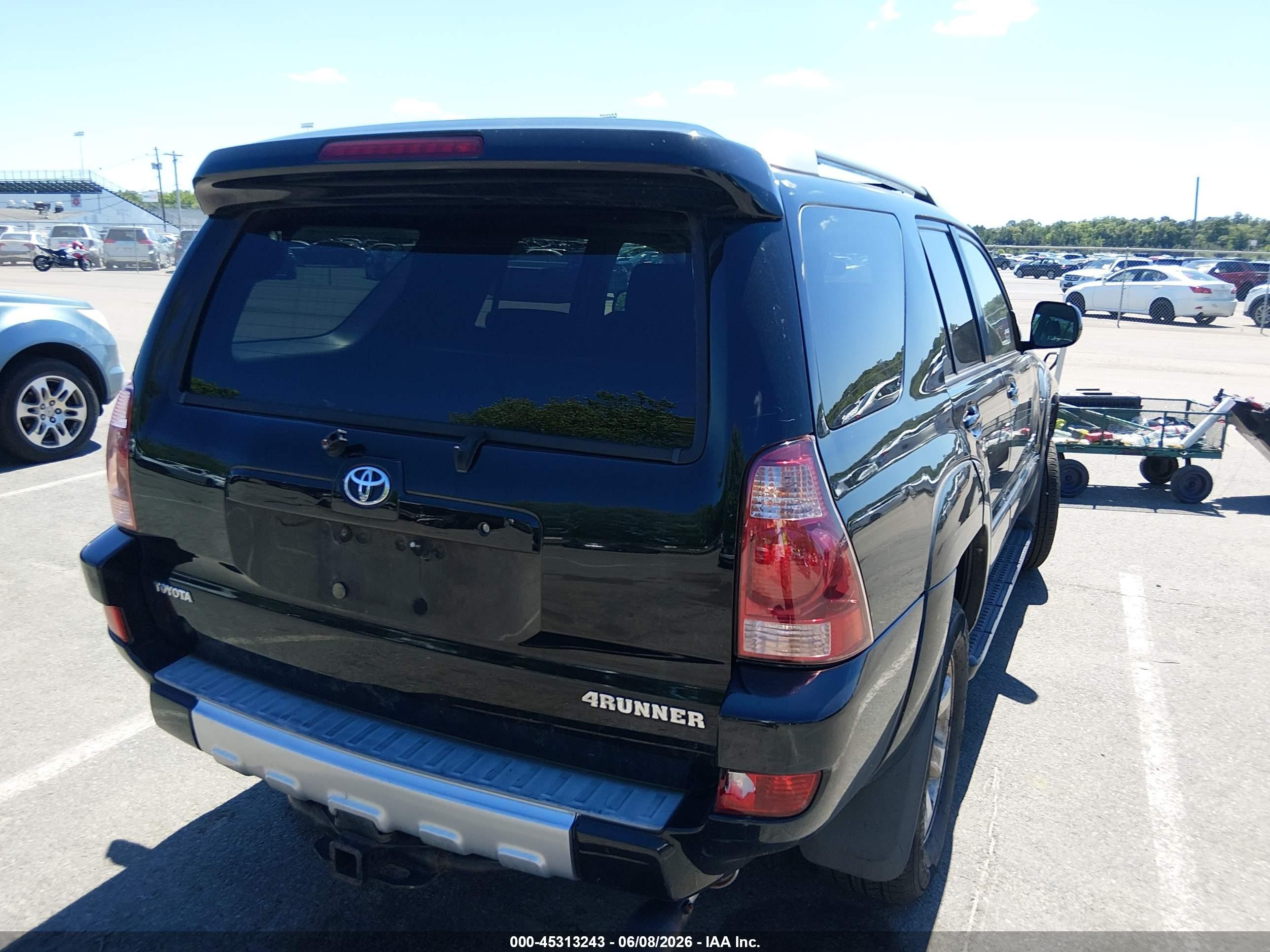 2005 Toyota 4runner Sr5 Sport V8 Black vin: JTEBT14R550047008