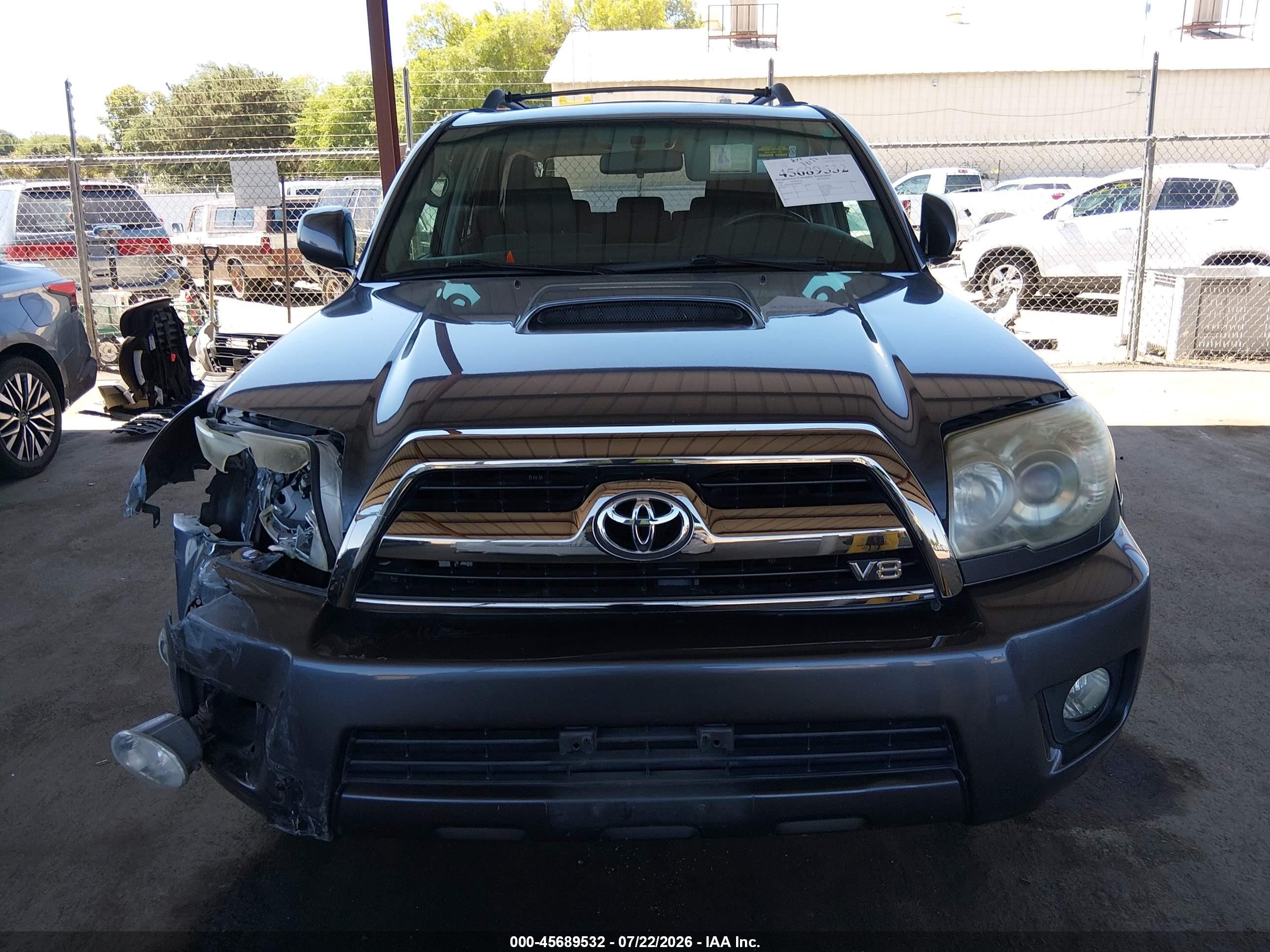 2006 Toyota 4runner Sr5 Sport V8 Серый vin: JTEBT14R560064067