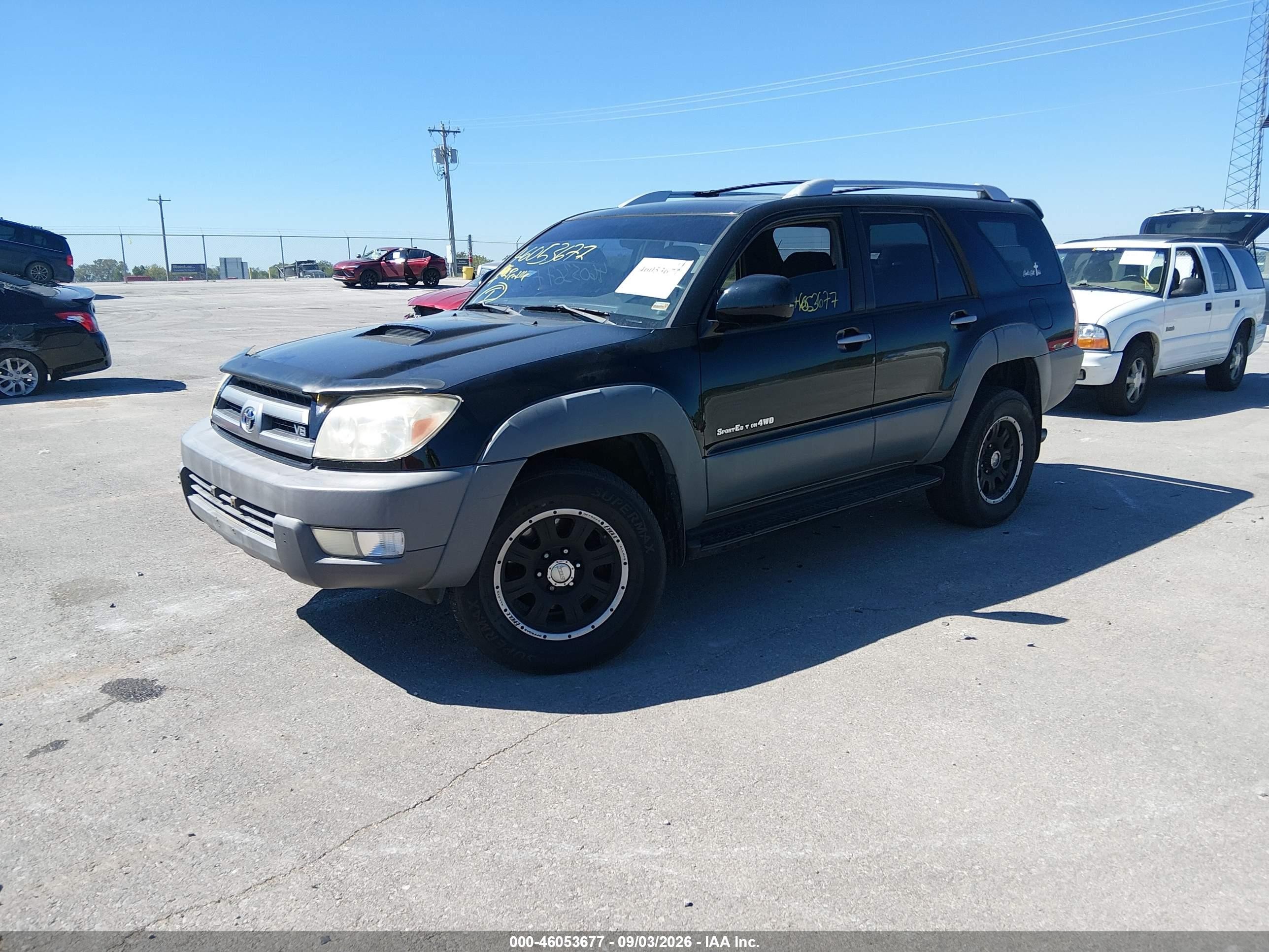 2003 Toyota 4runner Sr5 Sport V8 Black vin: JTEBT14R630004455