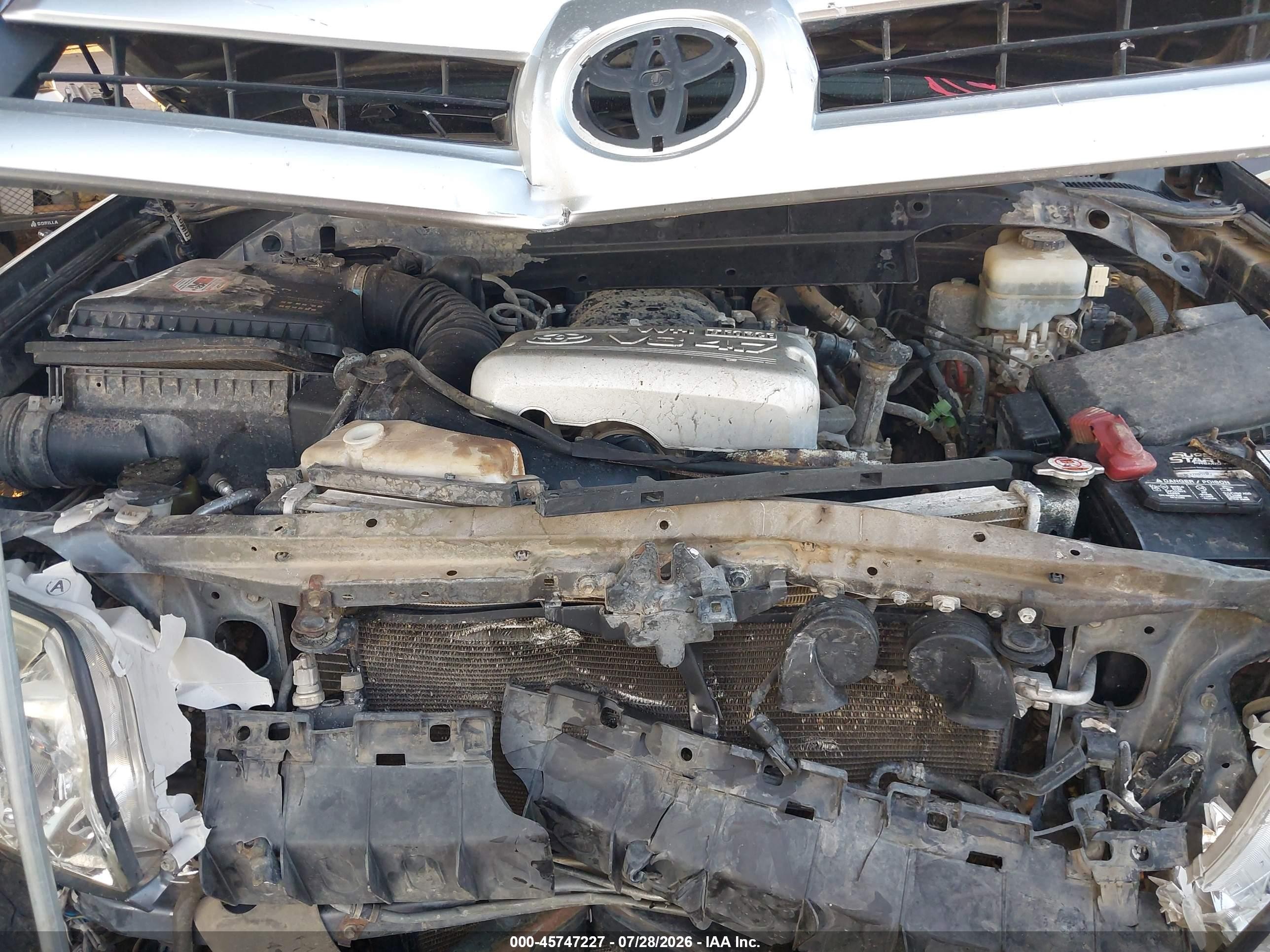 2005 Toyota 4runner Sr5 Sport V8 Серый vin: JTEBT14R650049916