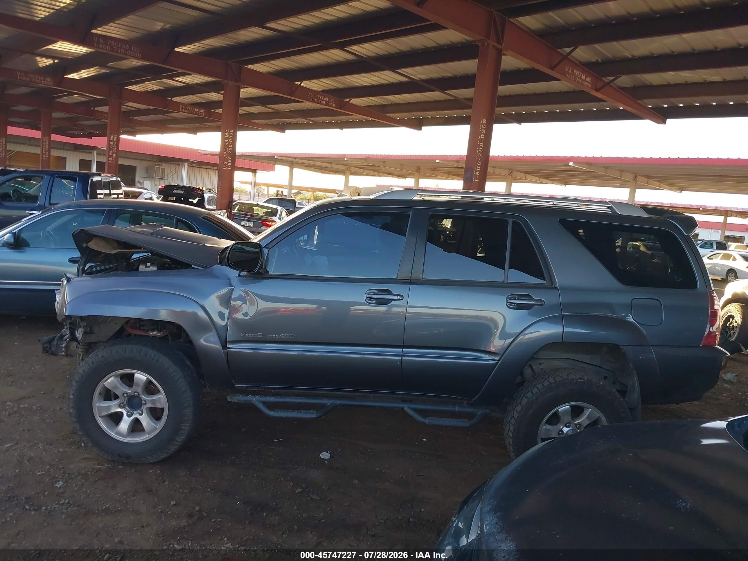 2005 Toyota 4runner Sr5 Sport V8 Серый vin: JTEBT14R650049916