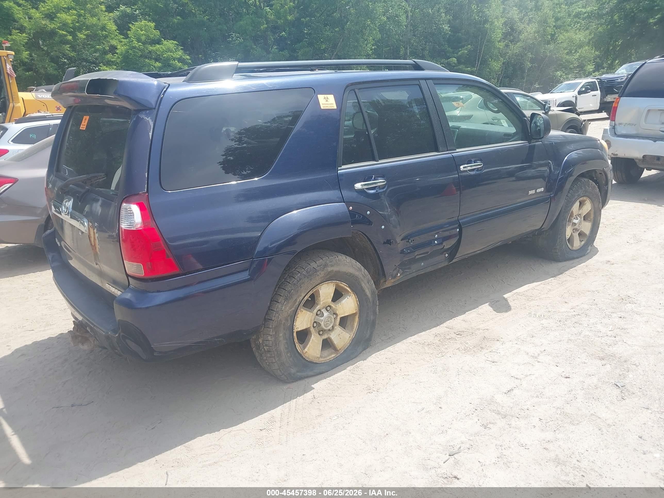 2007 Toyota 4runner Sr5 Blue vin: JTEBT14R670065830