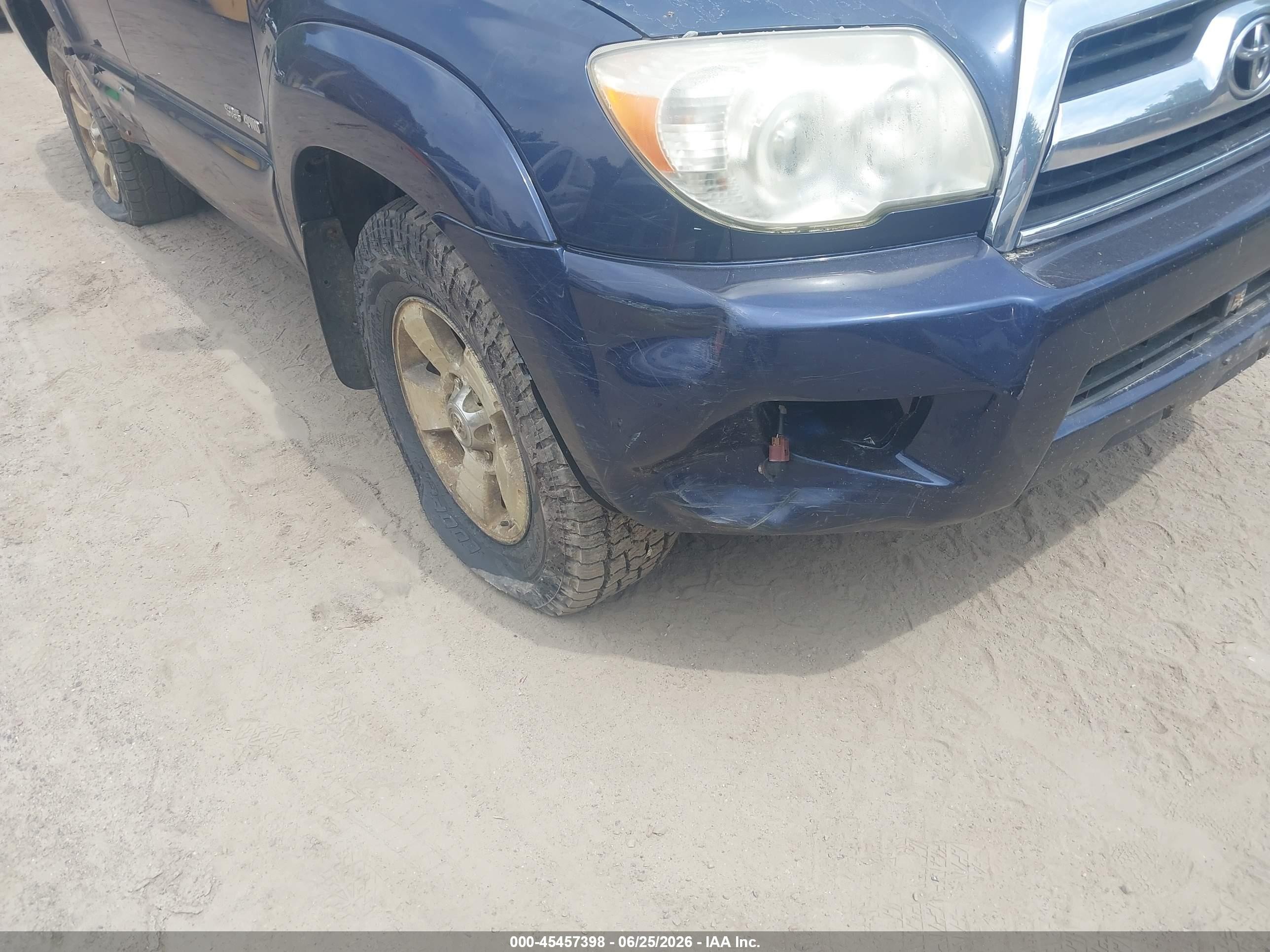 2007 Toyota 4runner Sr5 Blue vin: JTEBT14R670065830